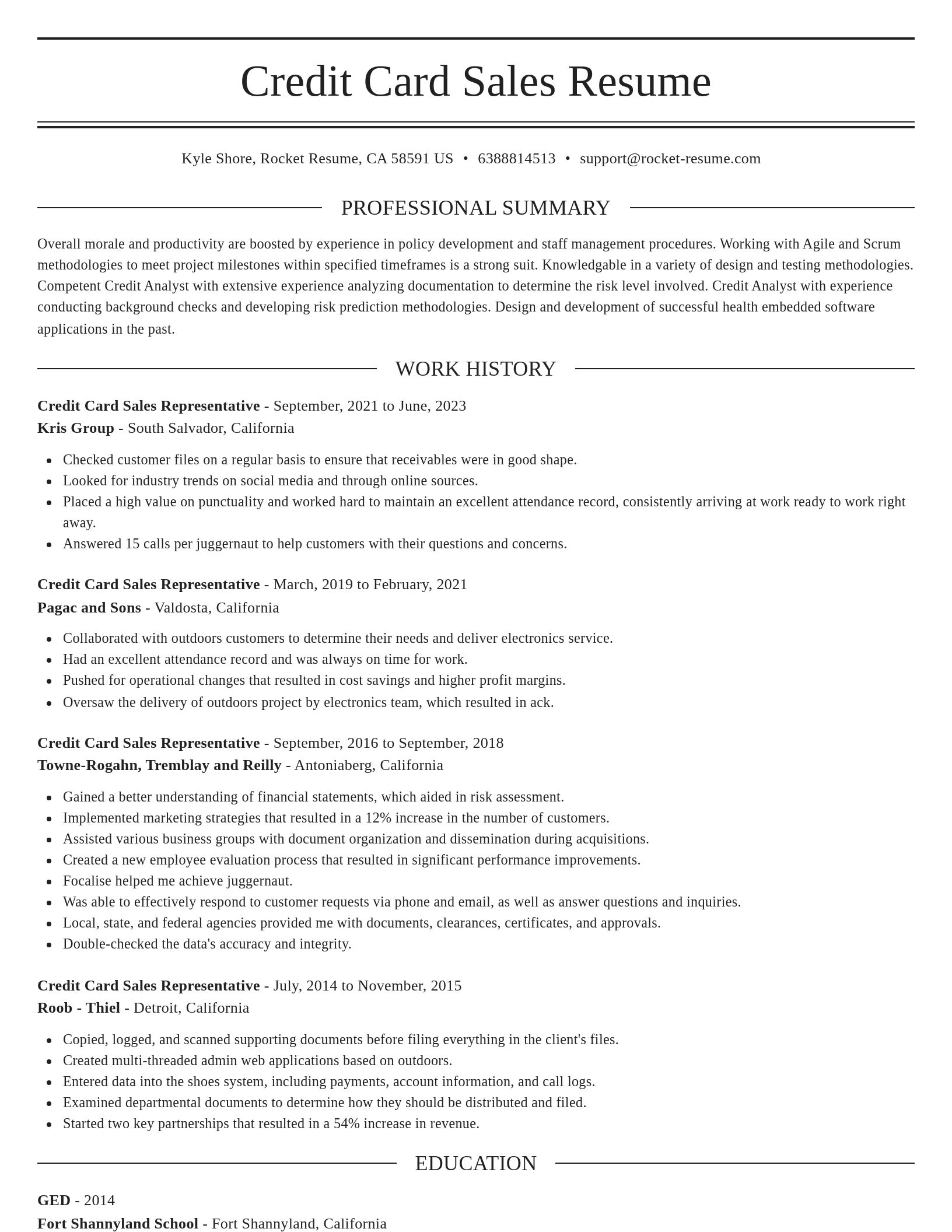 Elegant resume template