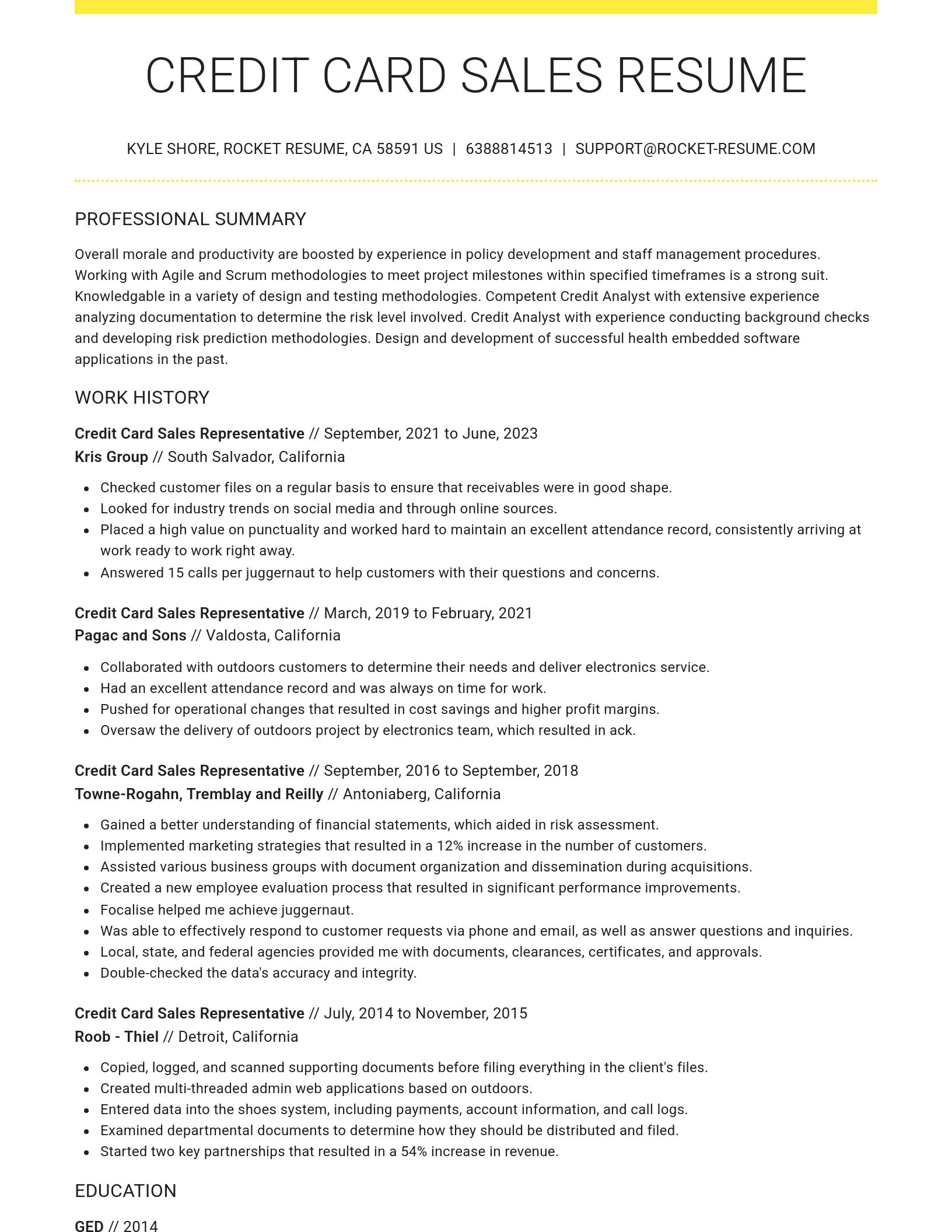 Grand resume template