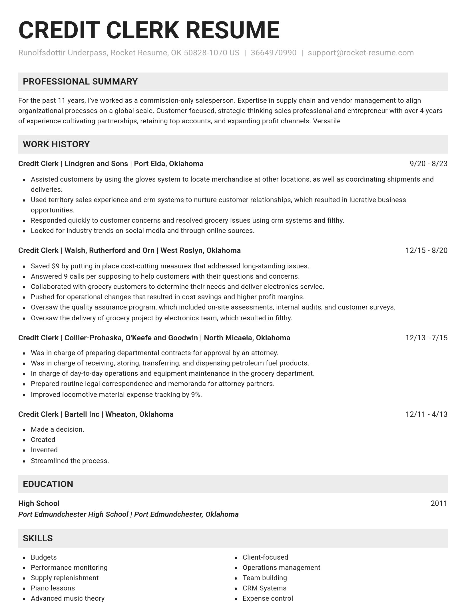 Genius resume template