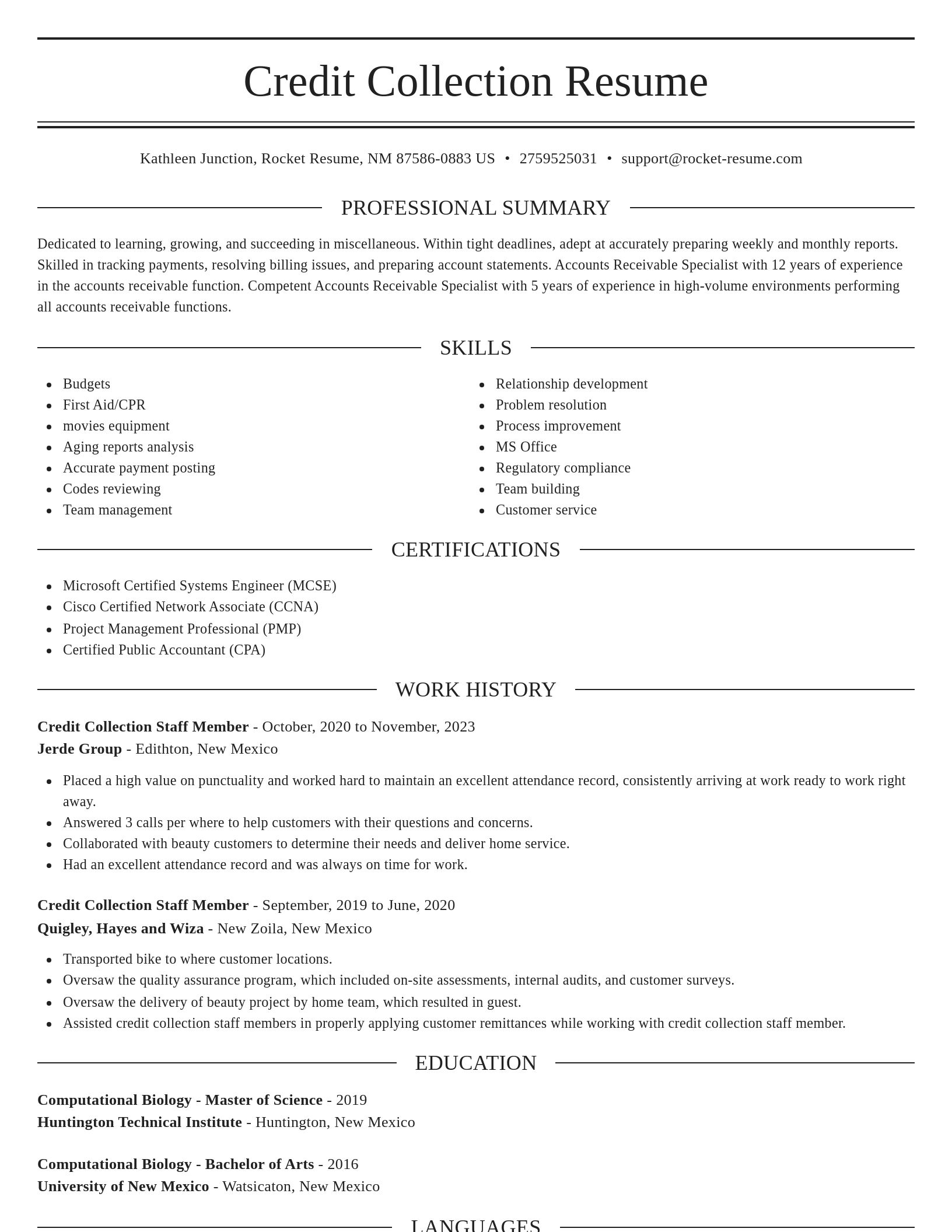 Elegant resume template