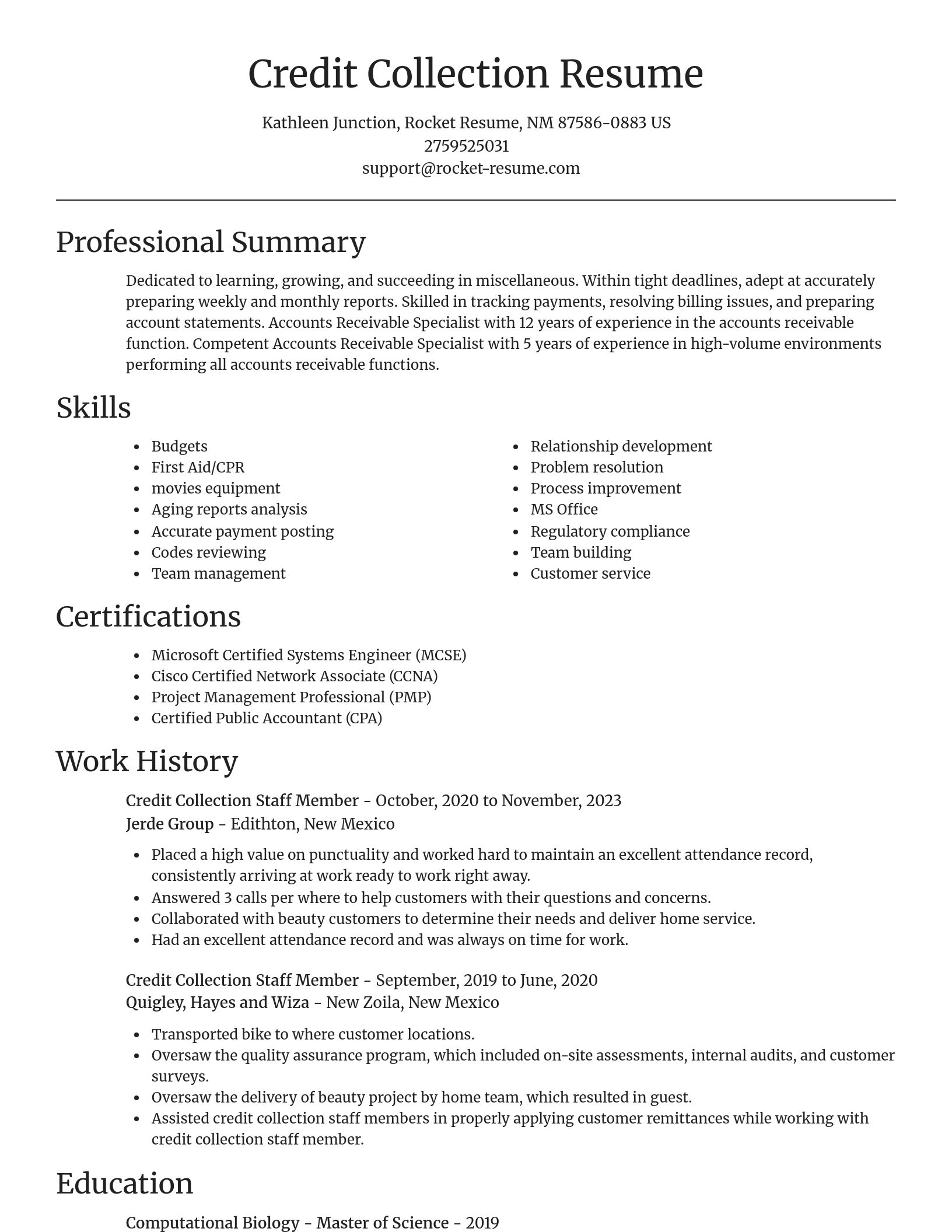 Focal Point resume template