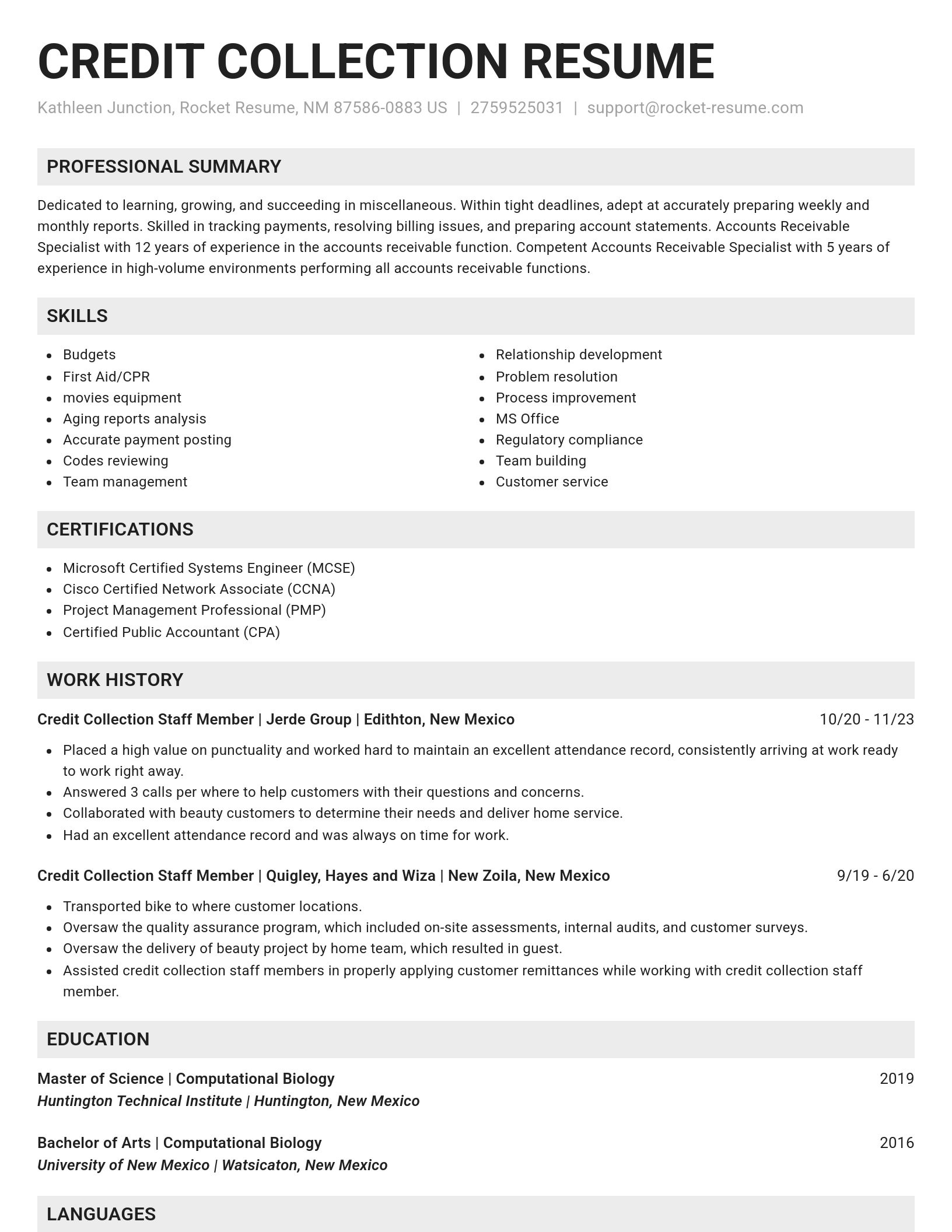 Genius resume template