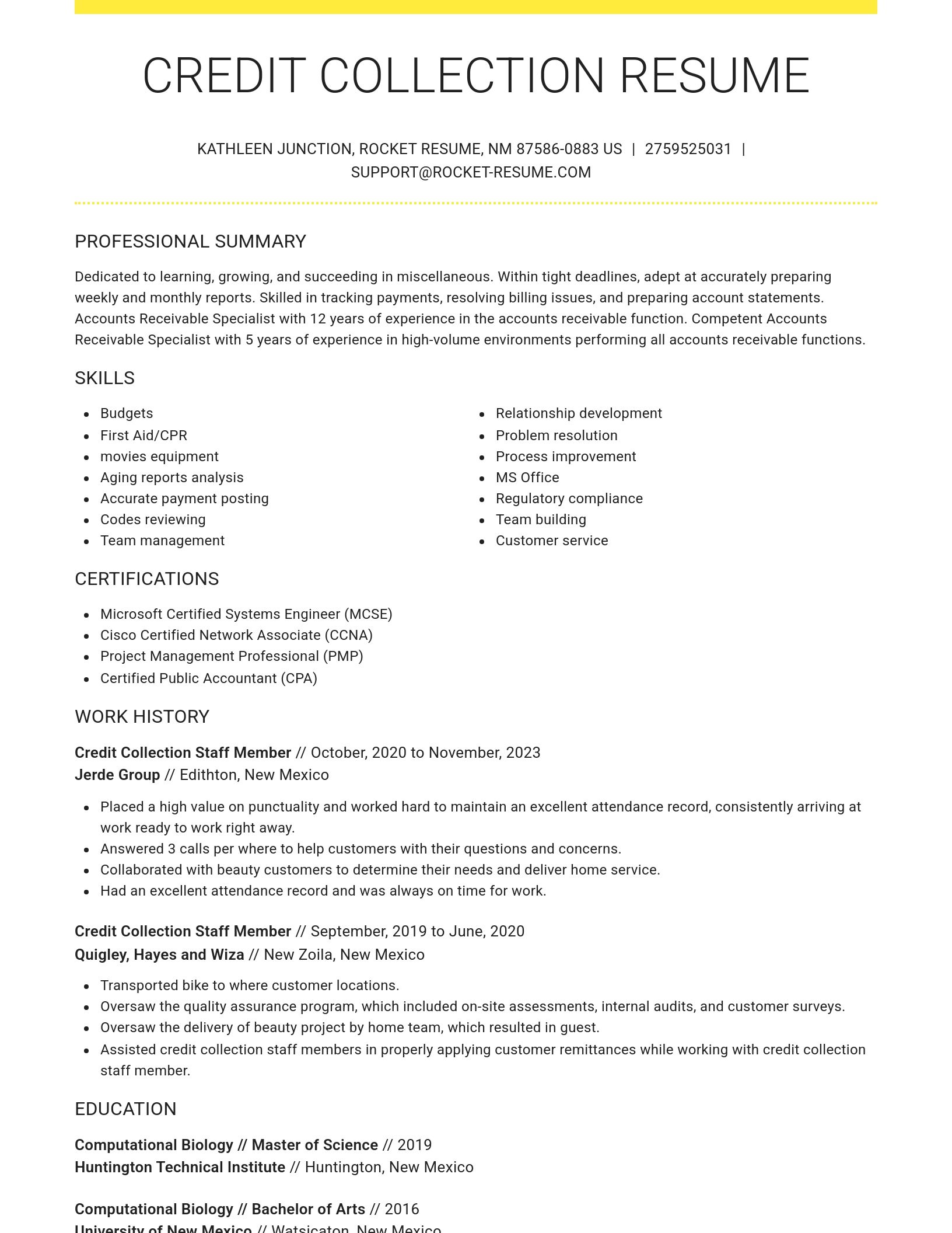 Grand resume template