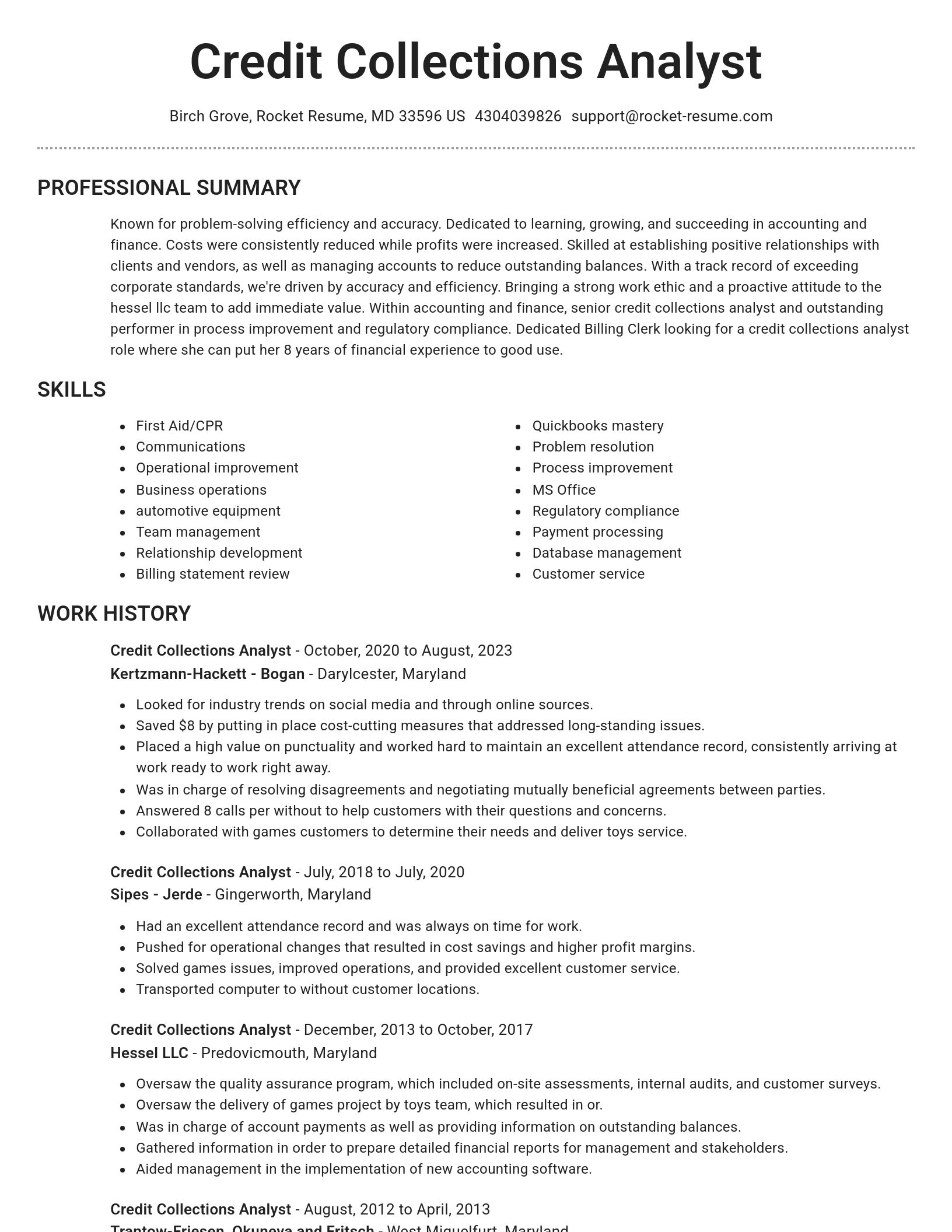 Brilliant resume template