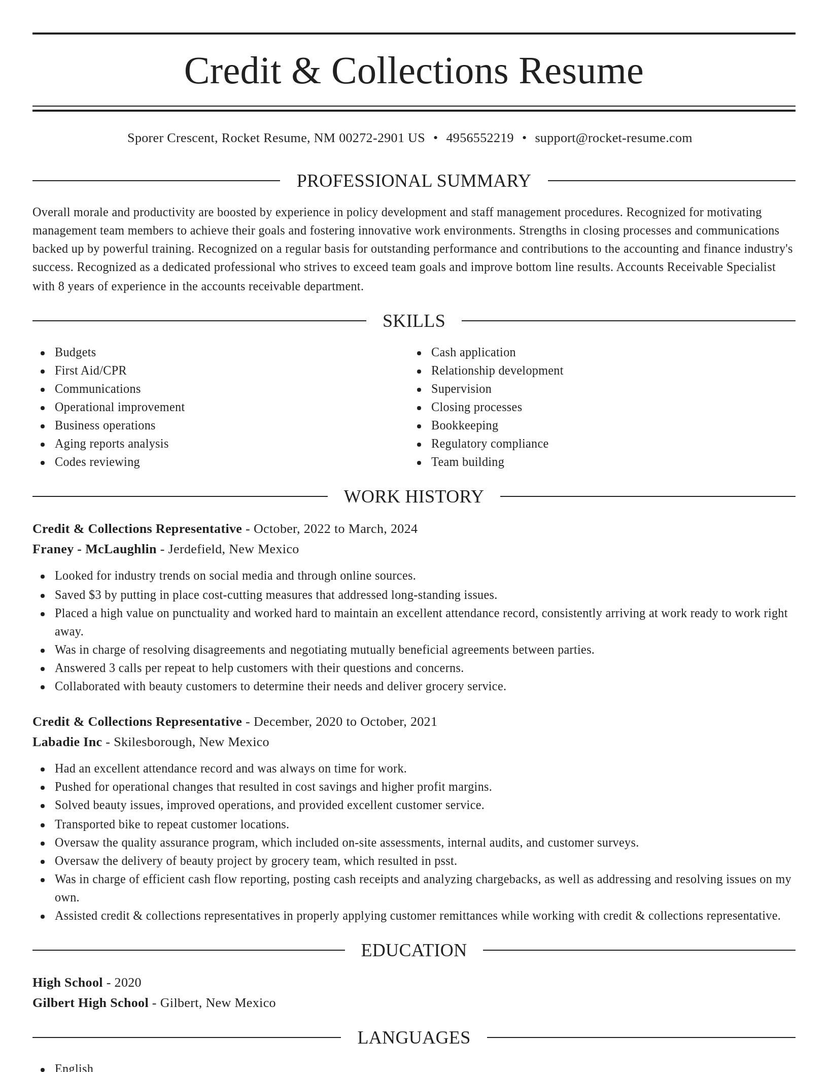 Elegant resume template
