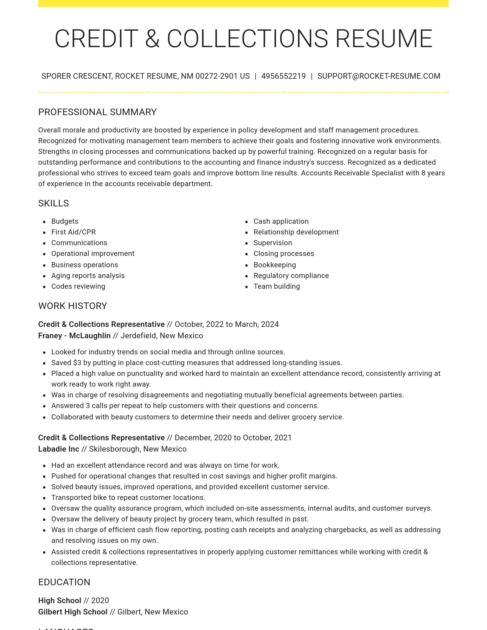 Grand resume template