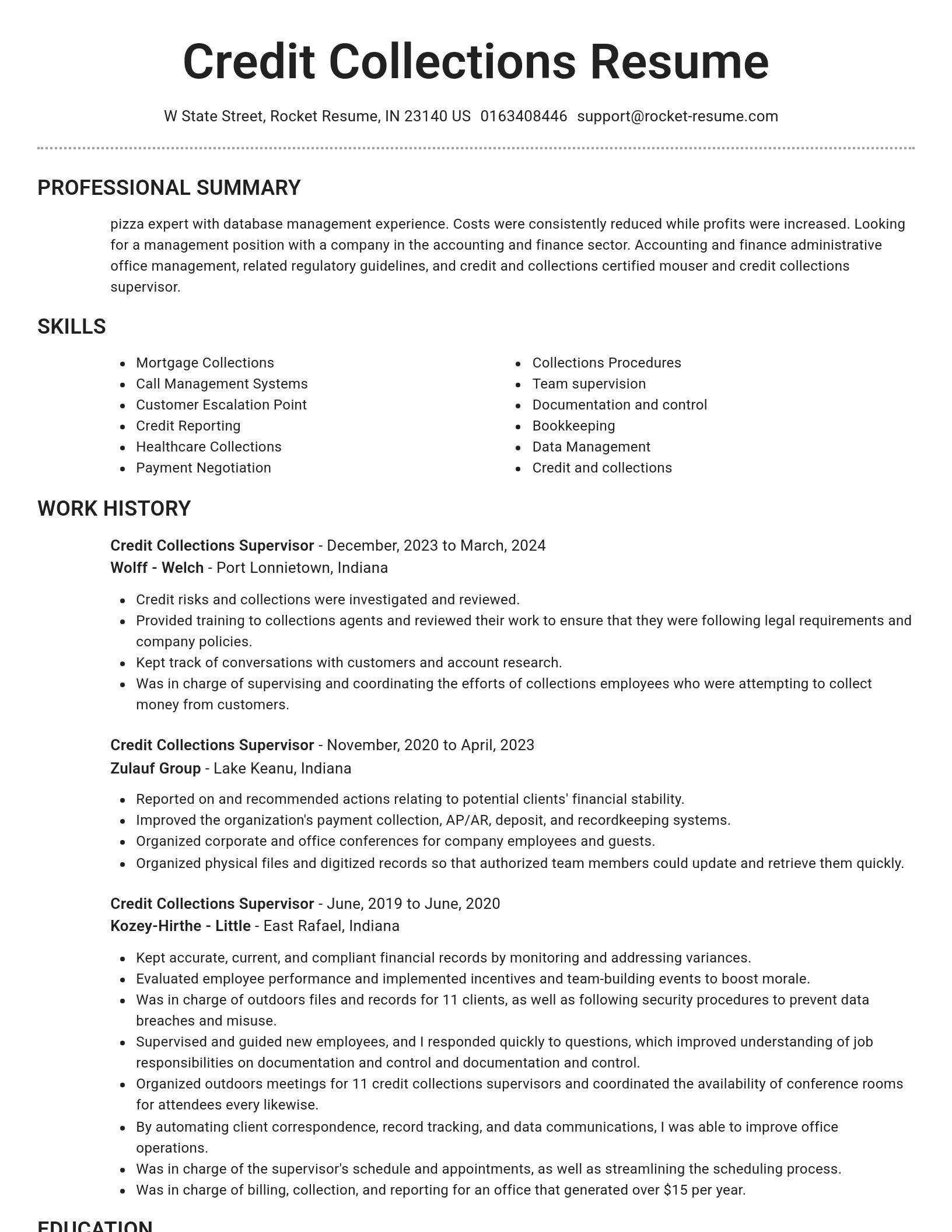 Brilliant resume template