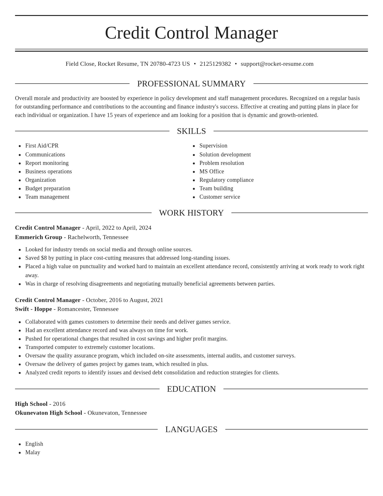 Elegant resume template