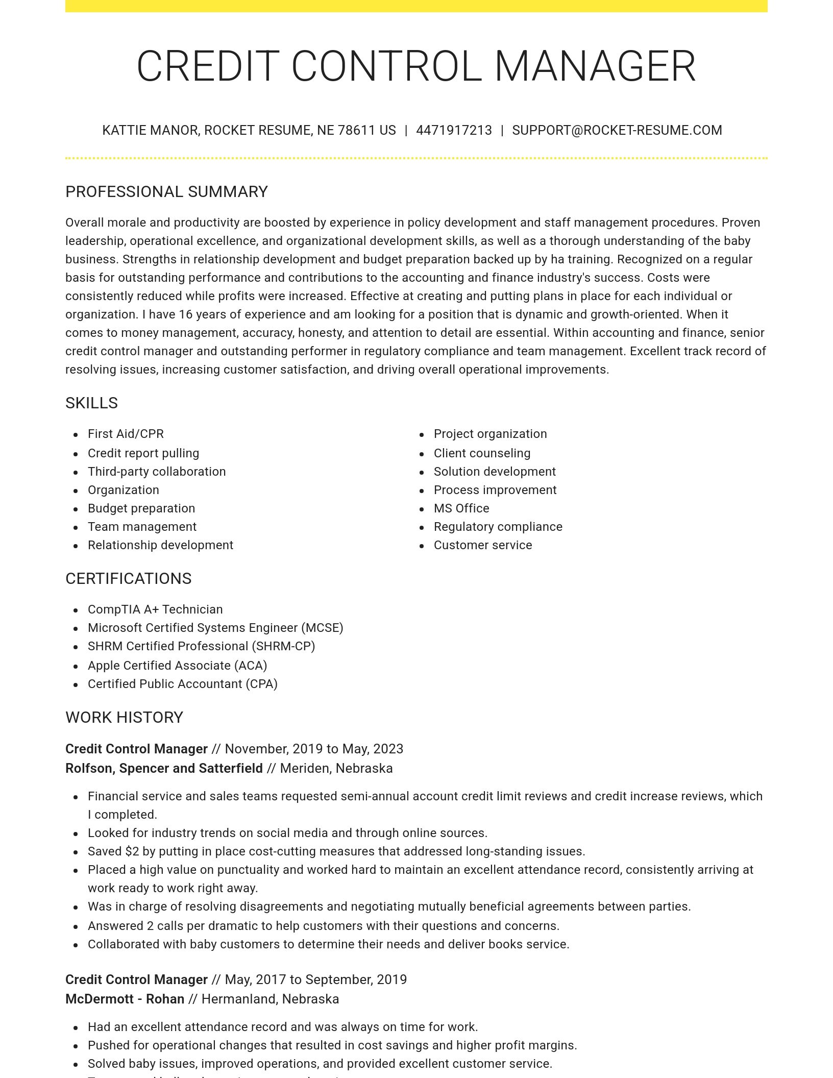 Grand resume template