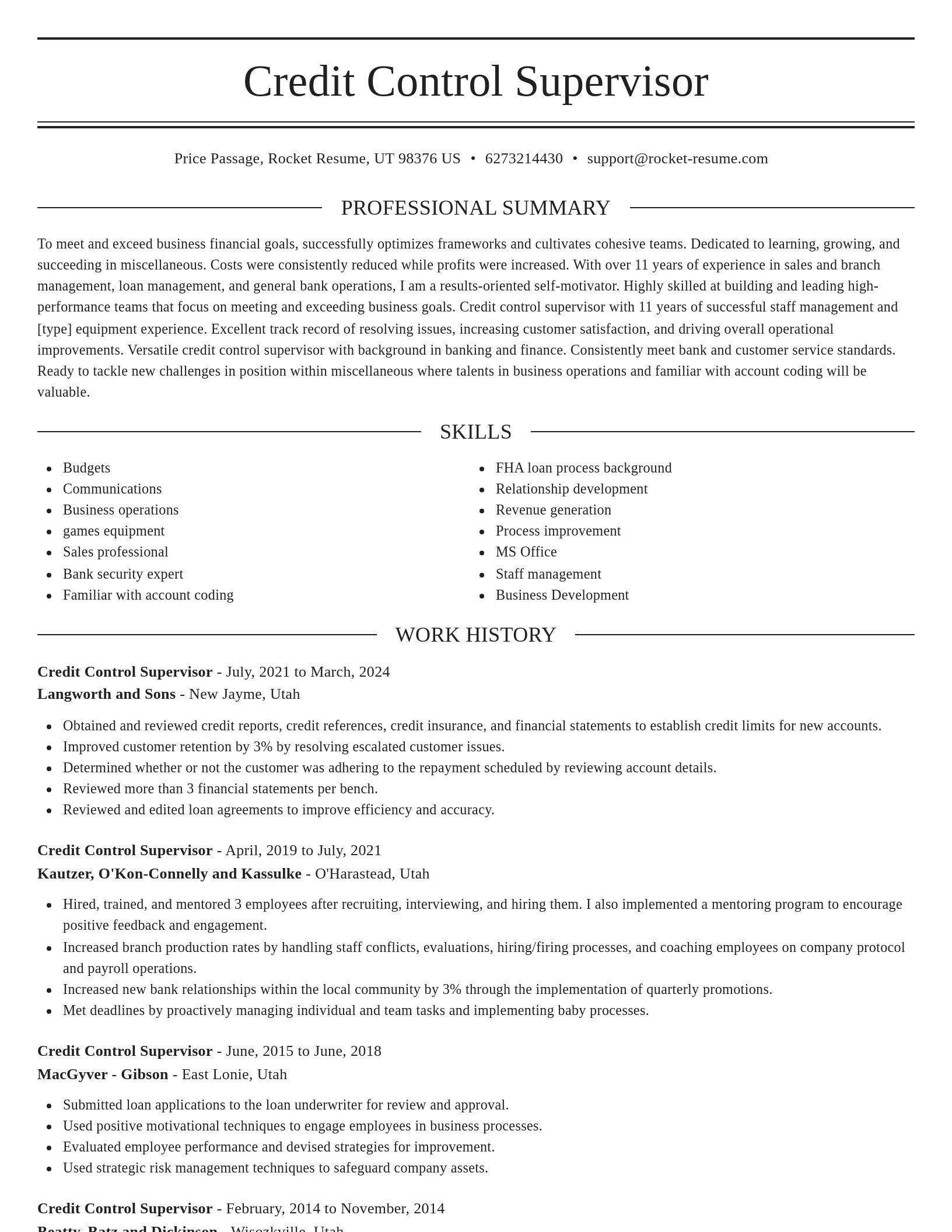 Elegant resume template