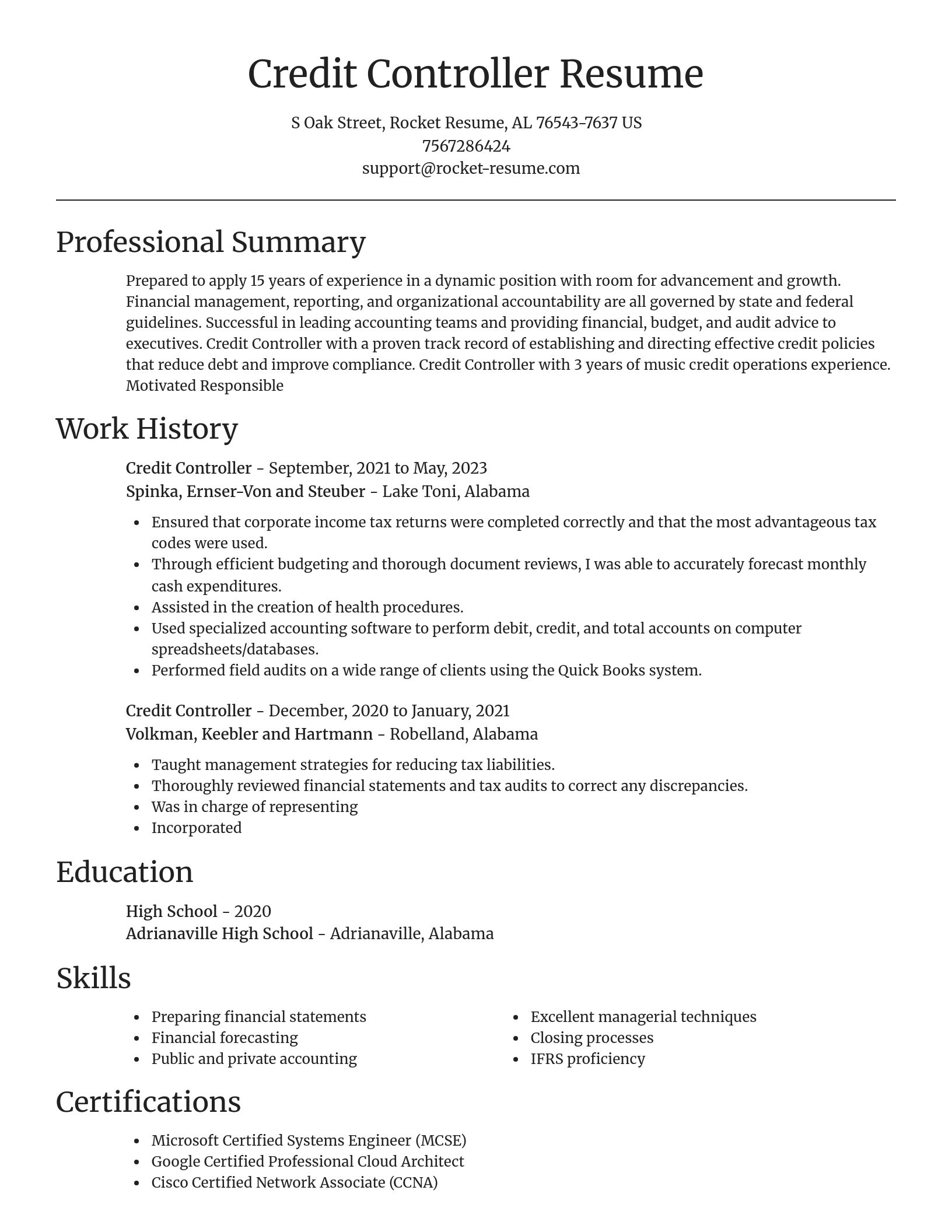 Focal Point resume template