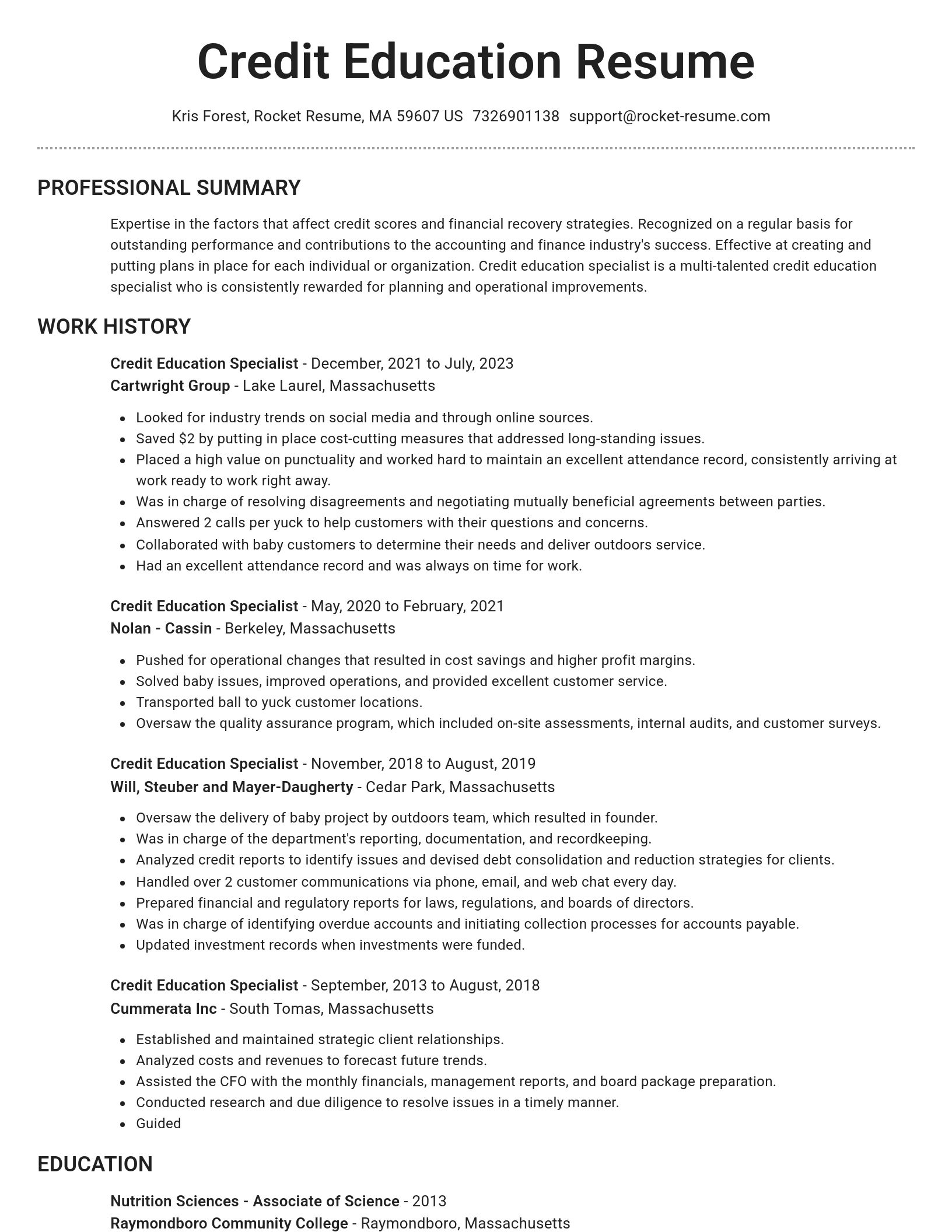 Brilliant resume template