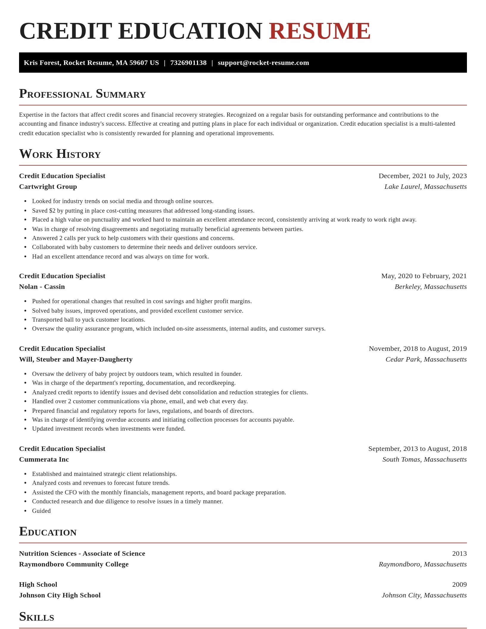 Exquisite resume template