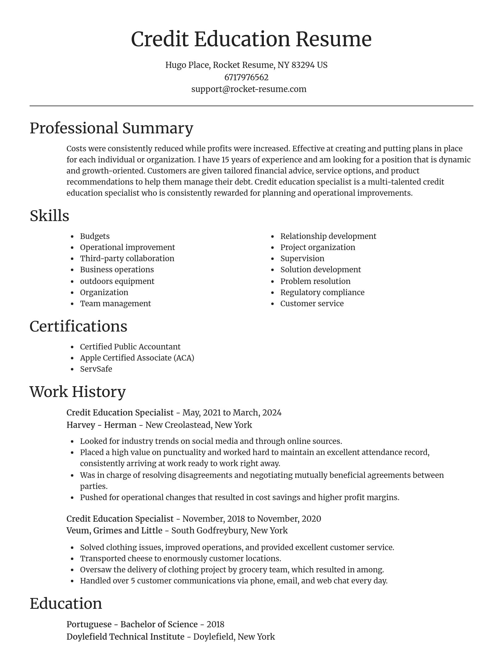 Focal Point resume template