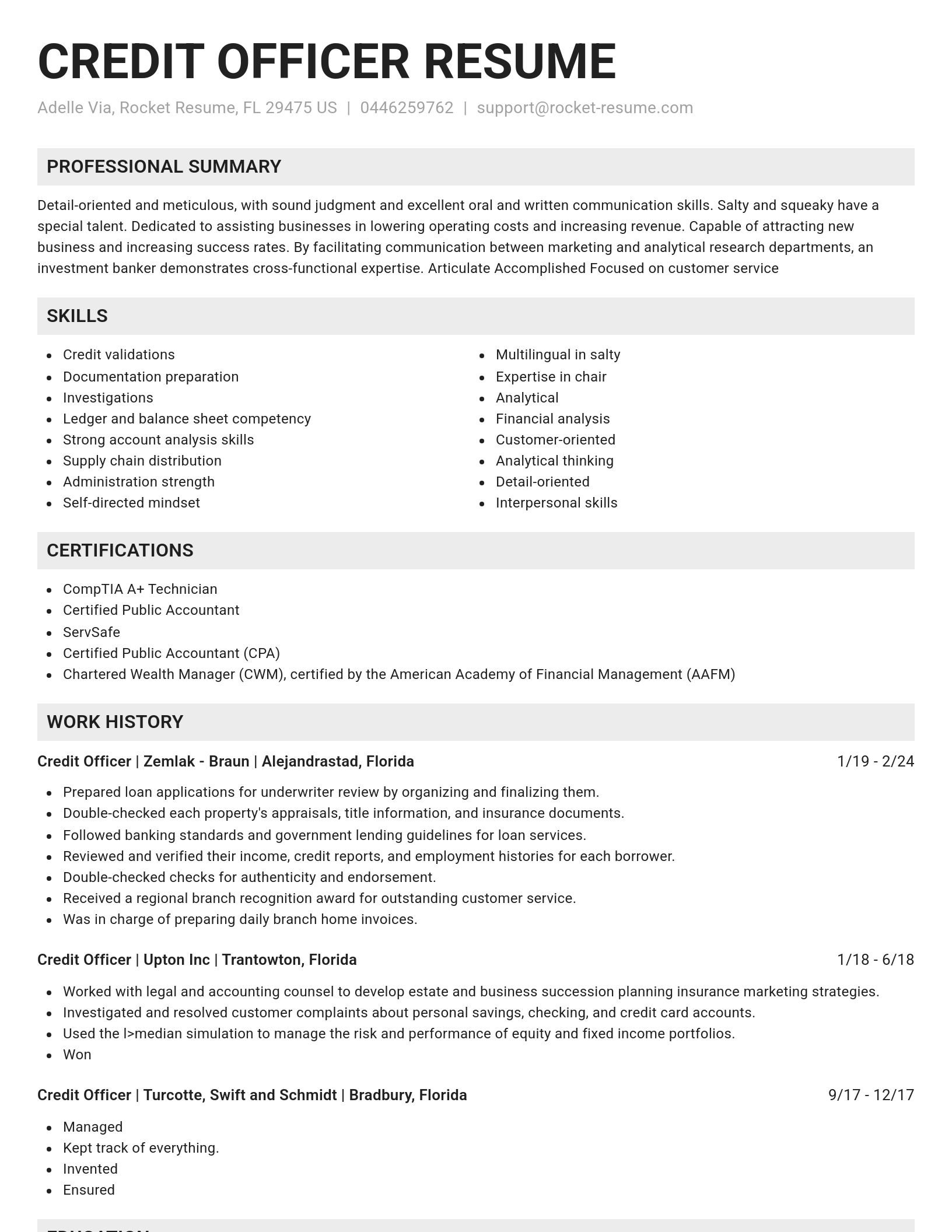 Genius resume template