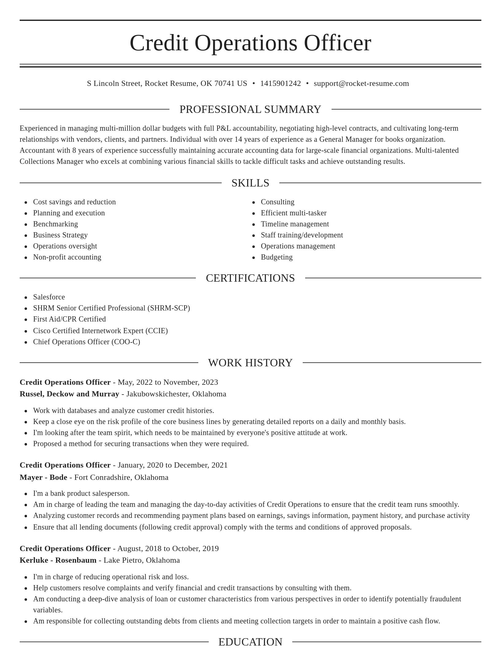 Elegant resume template