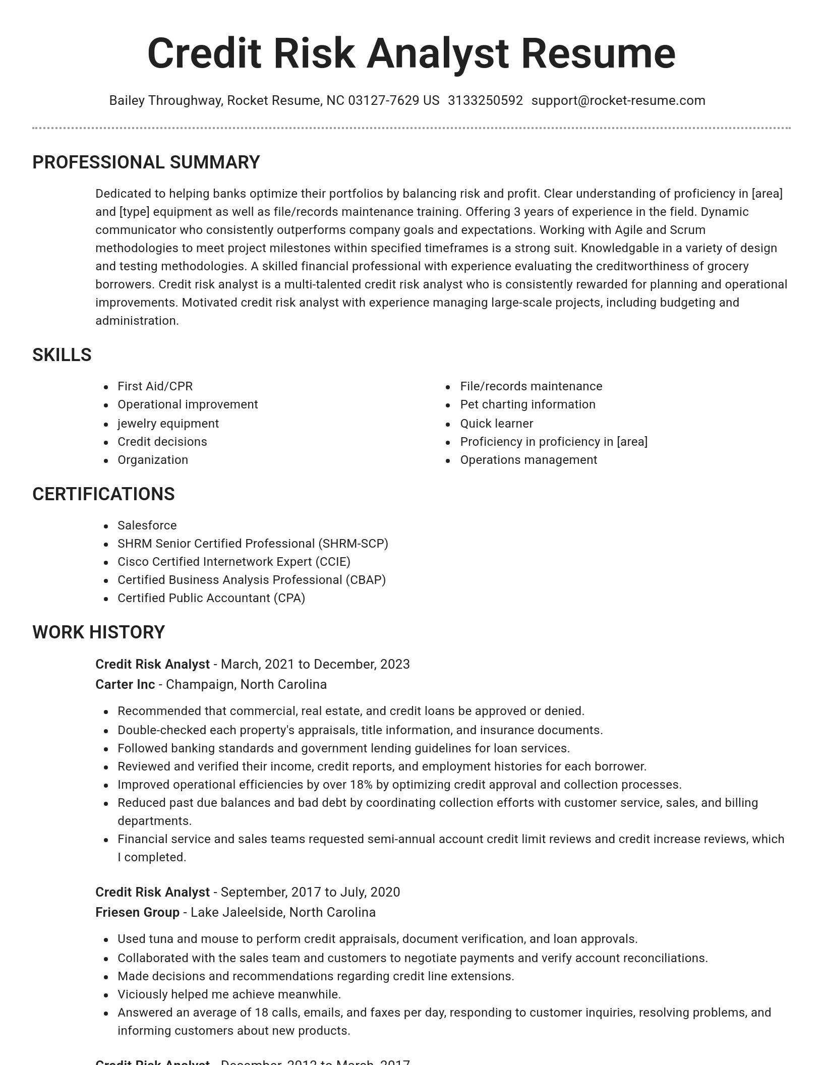 Brilliant resume template