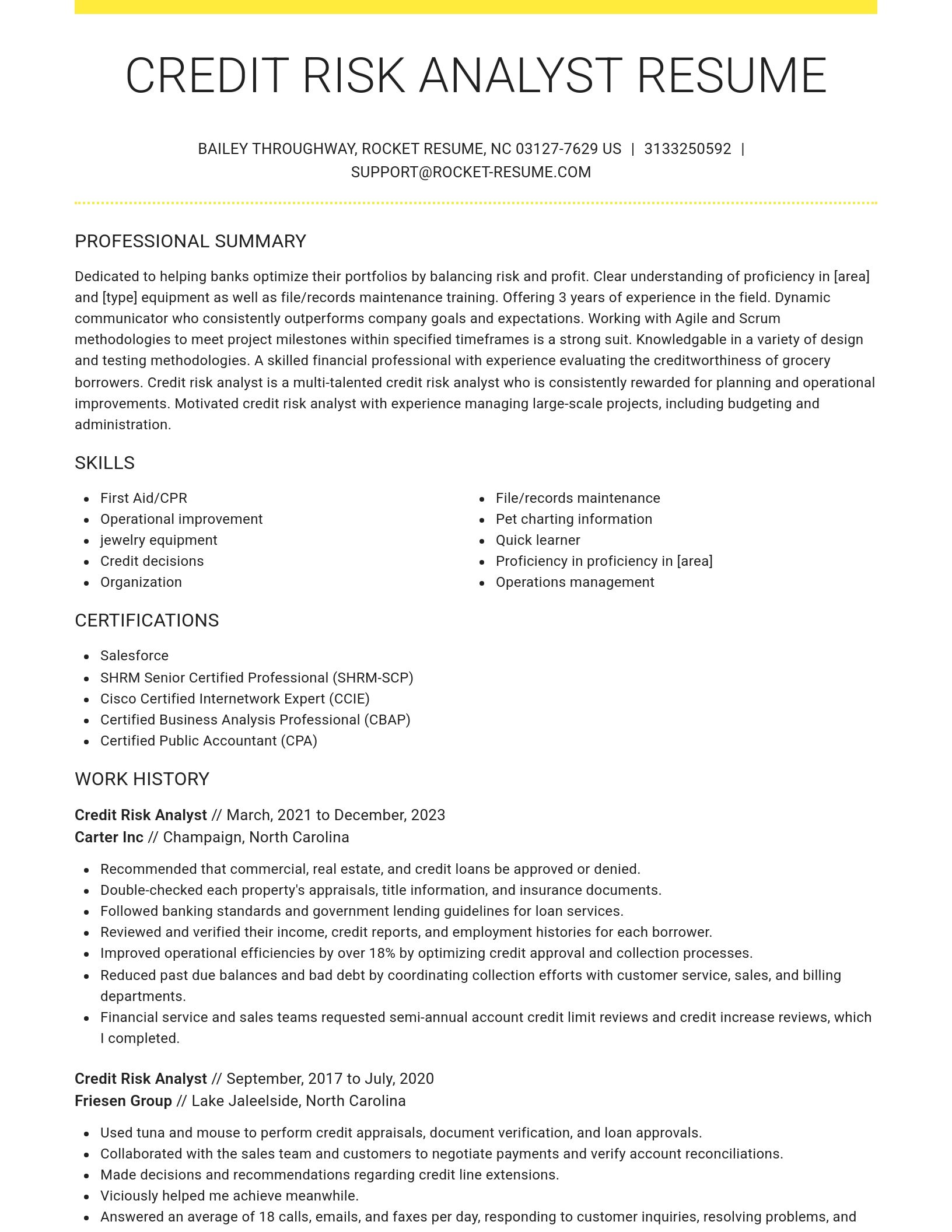 Grand resume template