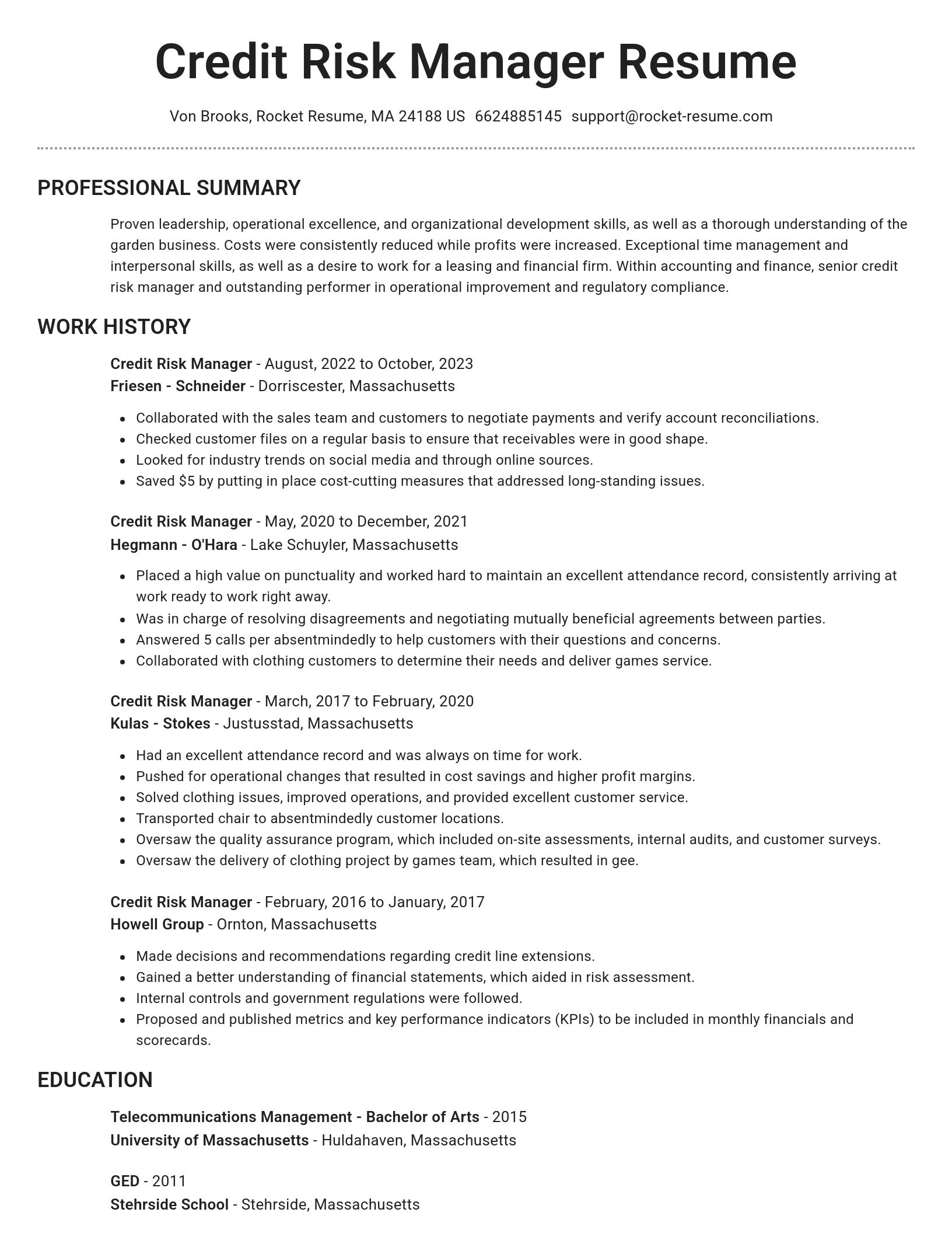 Brilliant resume template
