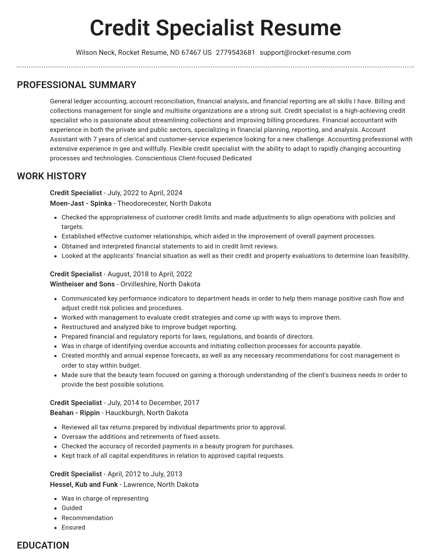 Brilliant resume template