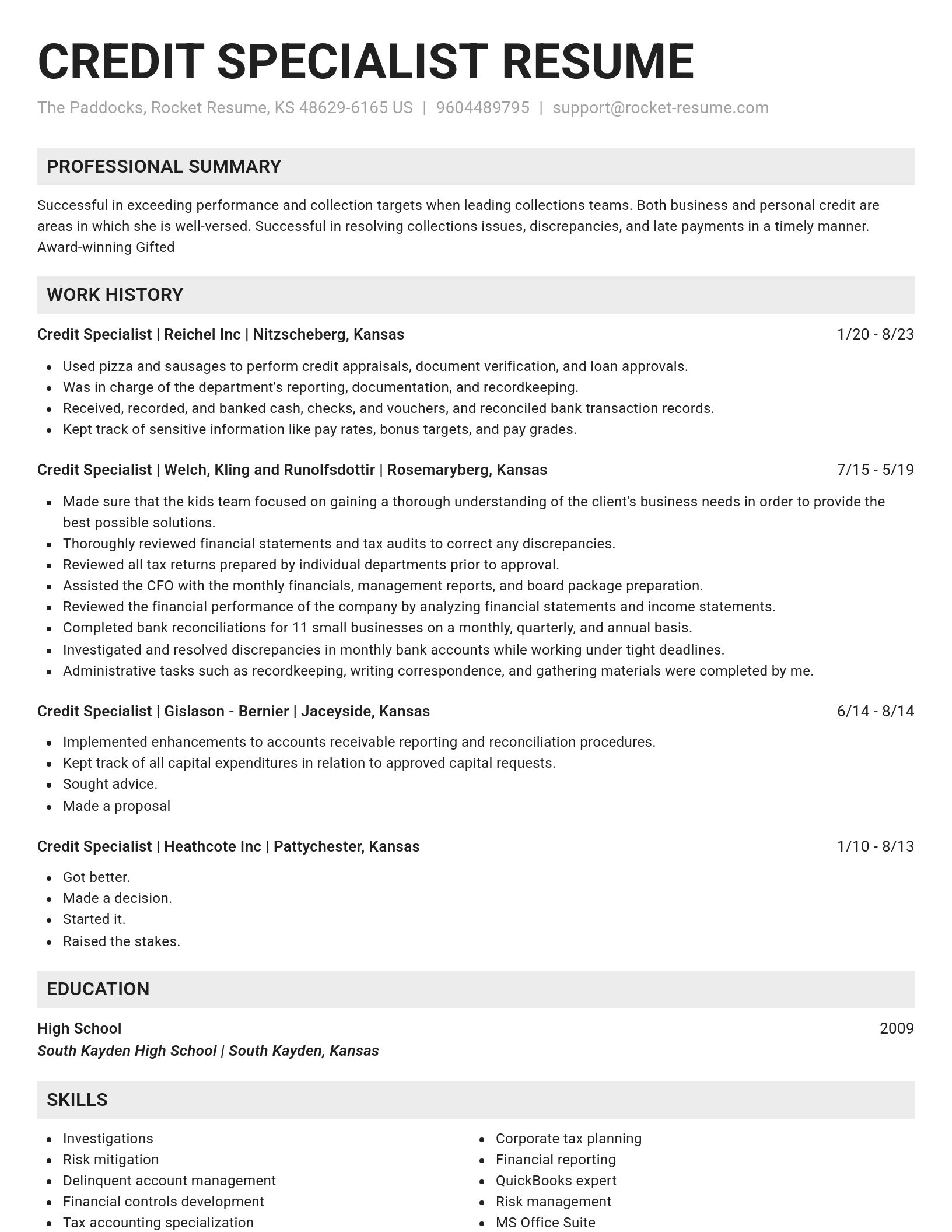 Genius resume template