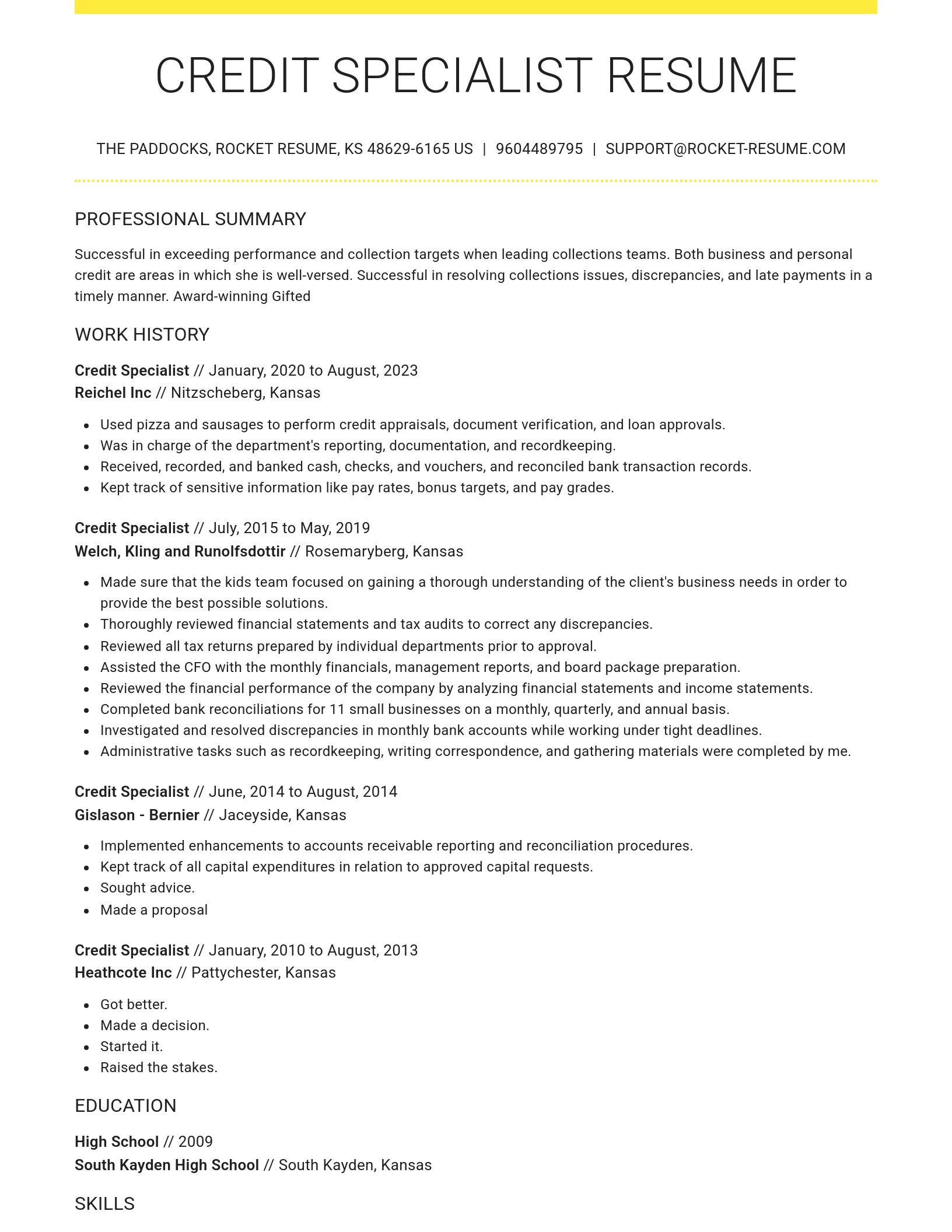 Grand resume template