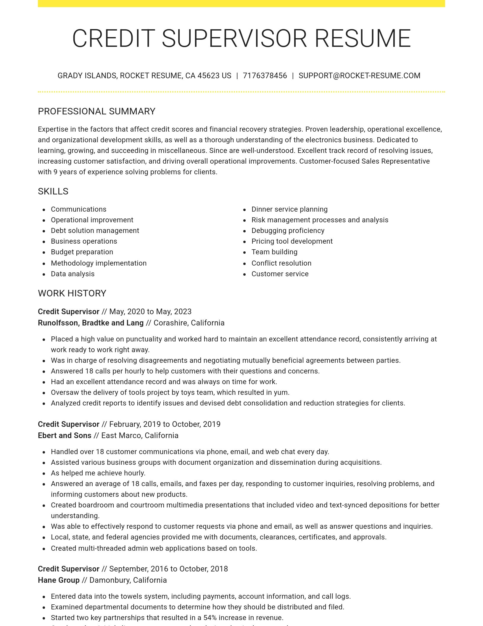 Grand resume template