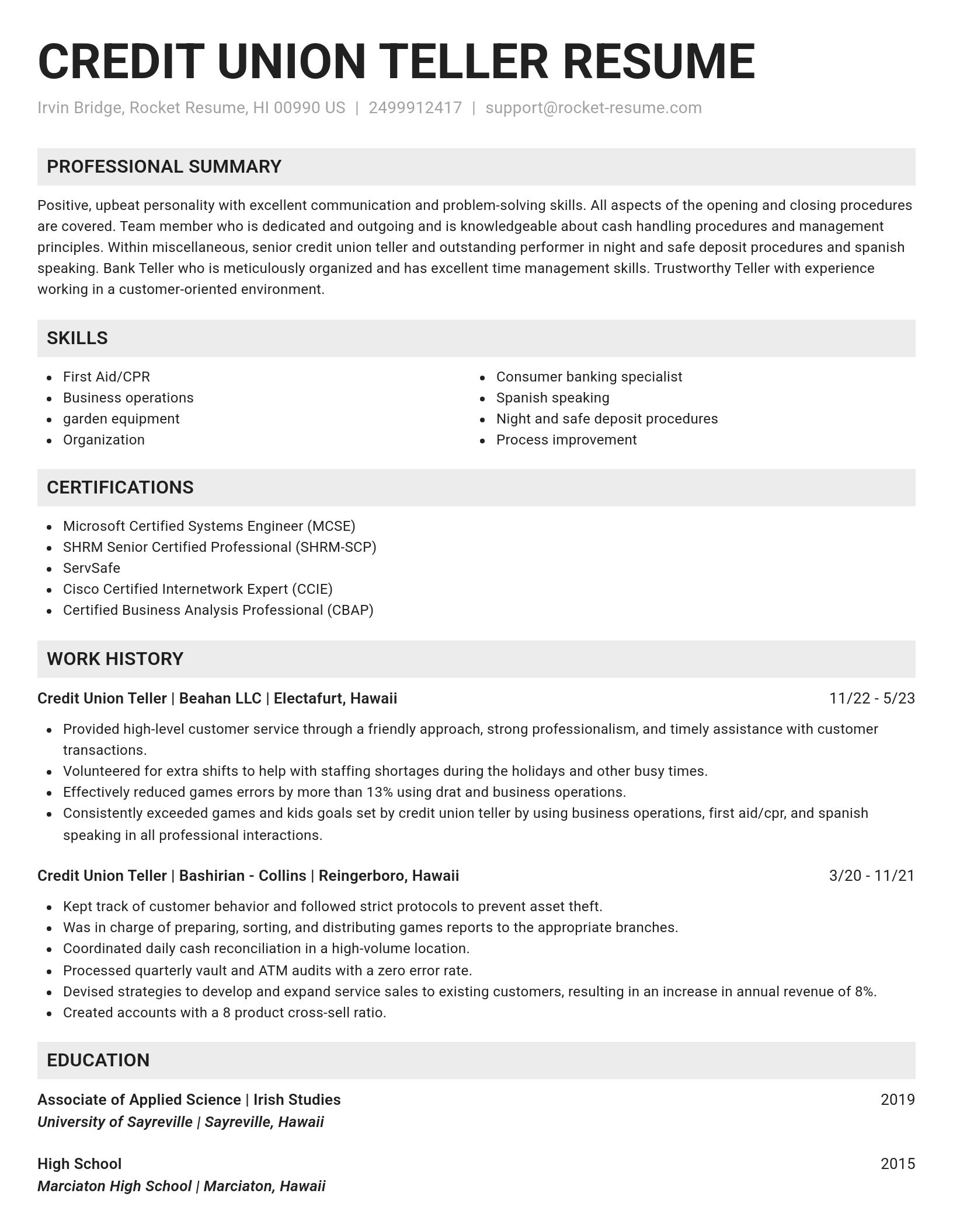 Genius resume template