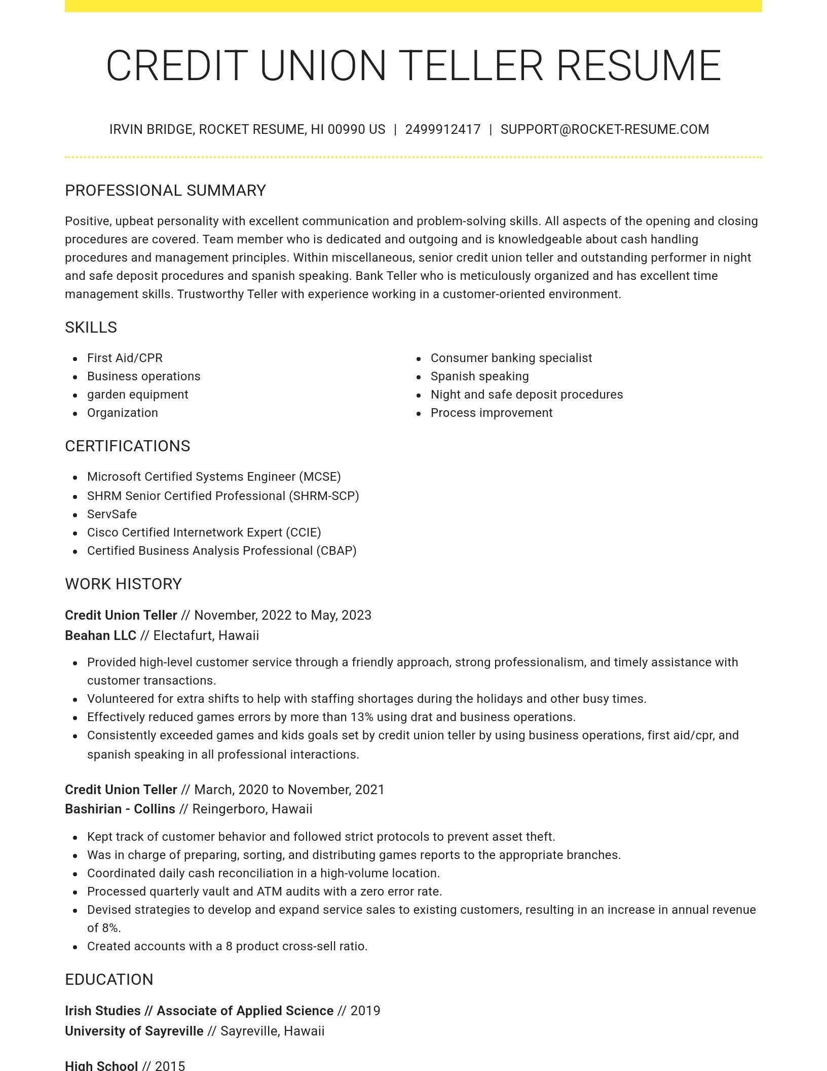 Grand resume template