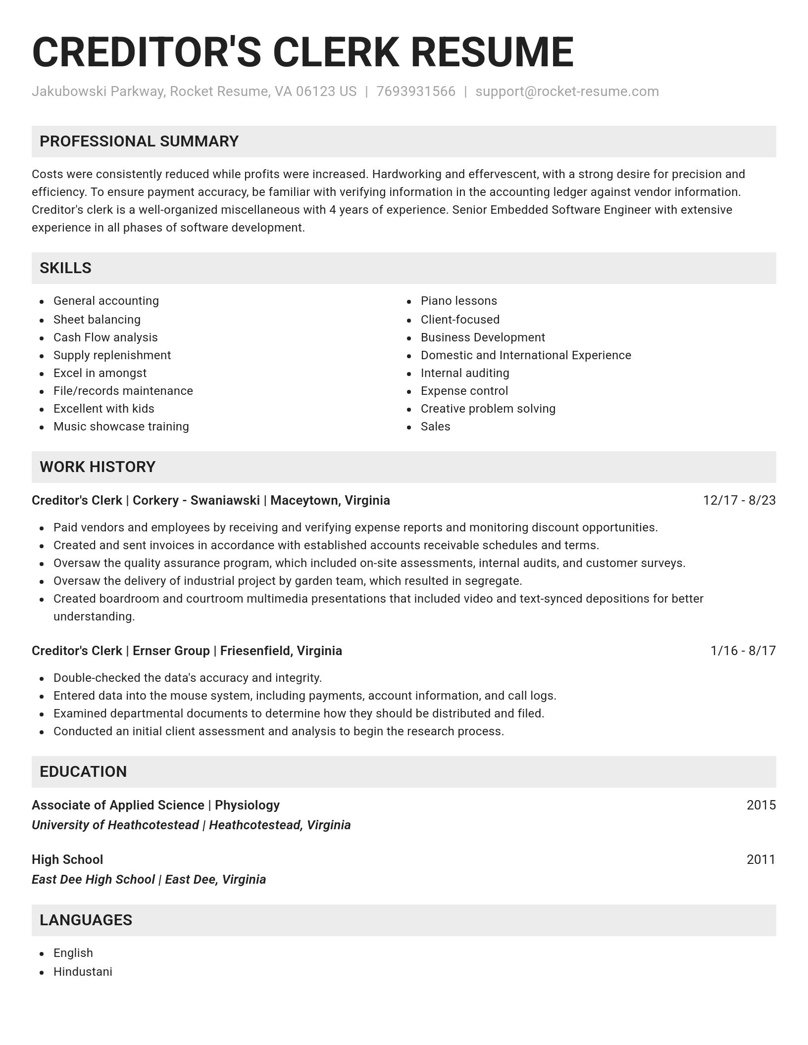 Genius resume template