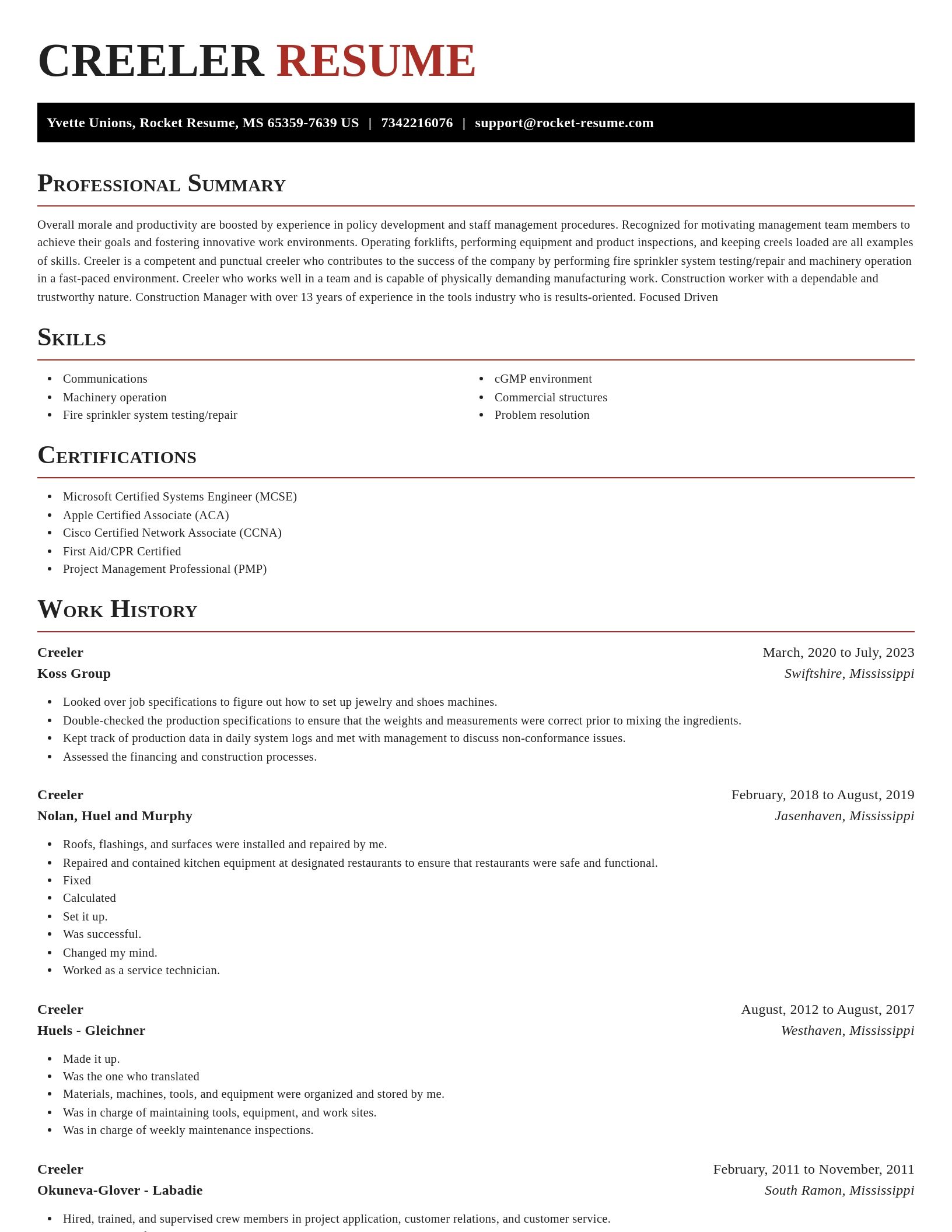Exquisite resume template