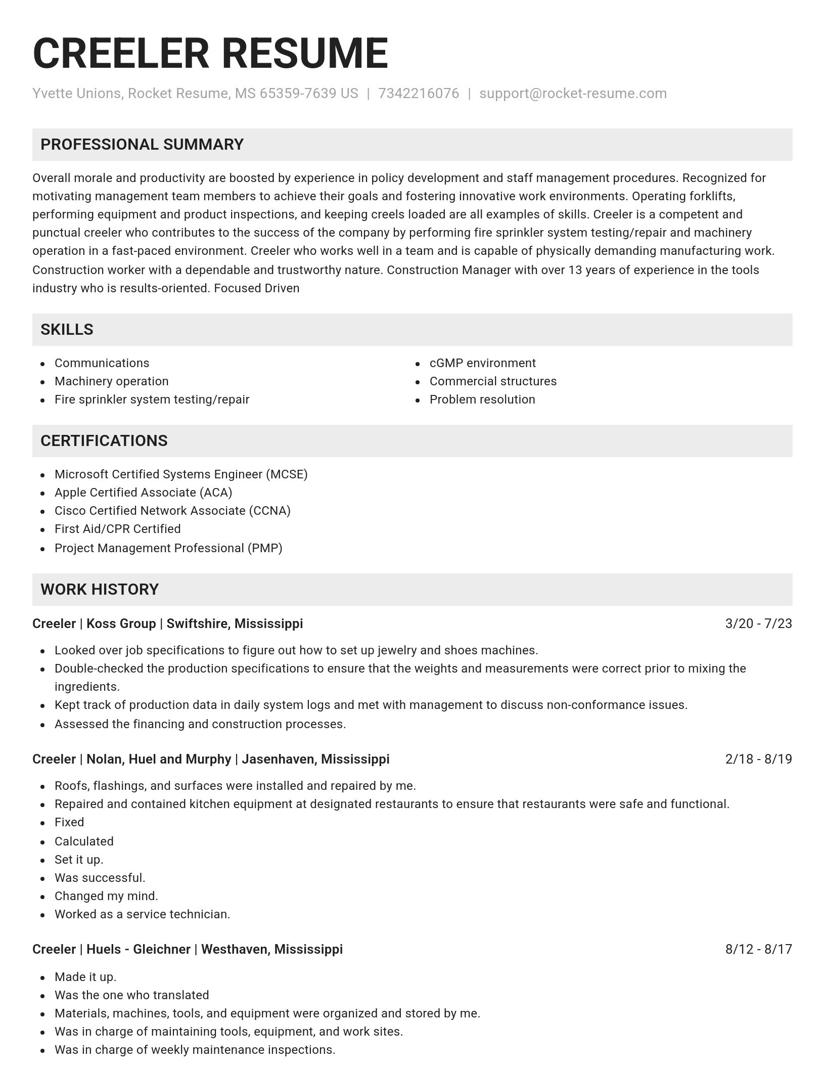 Genius resume template