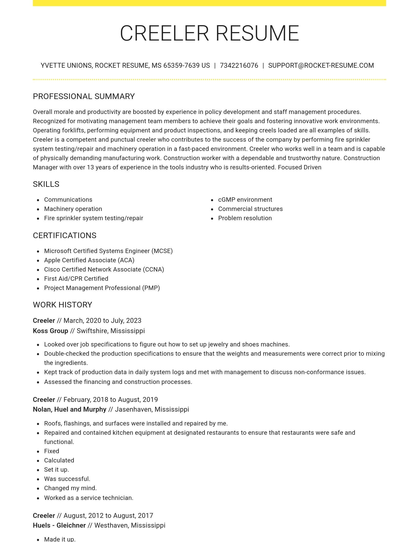 Grand resume template