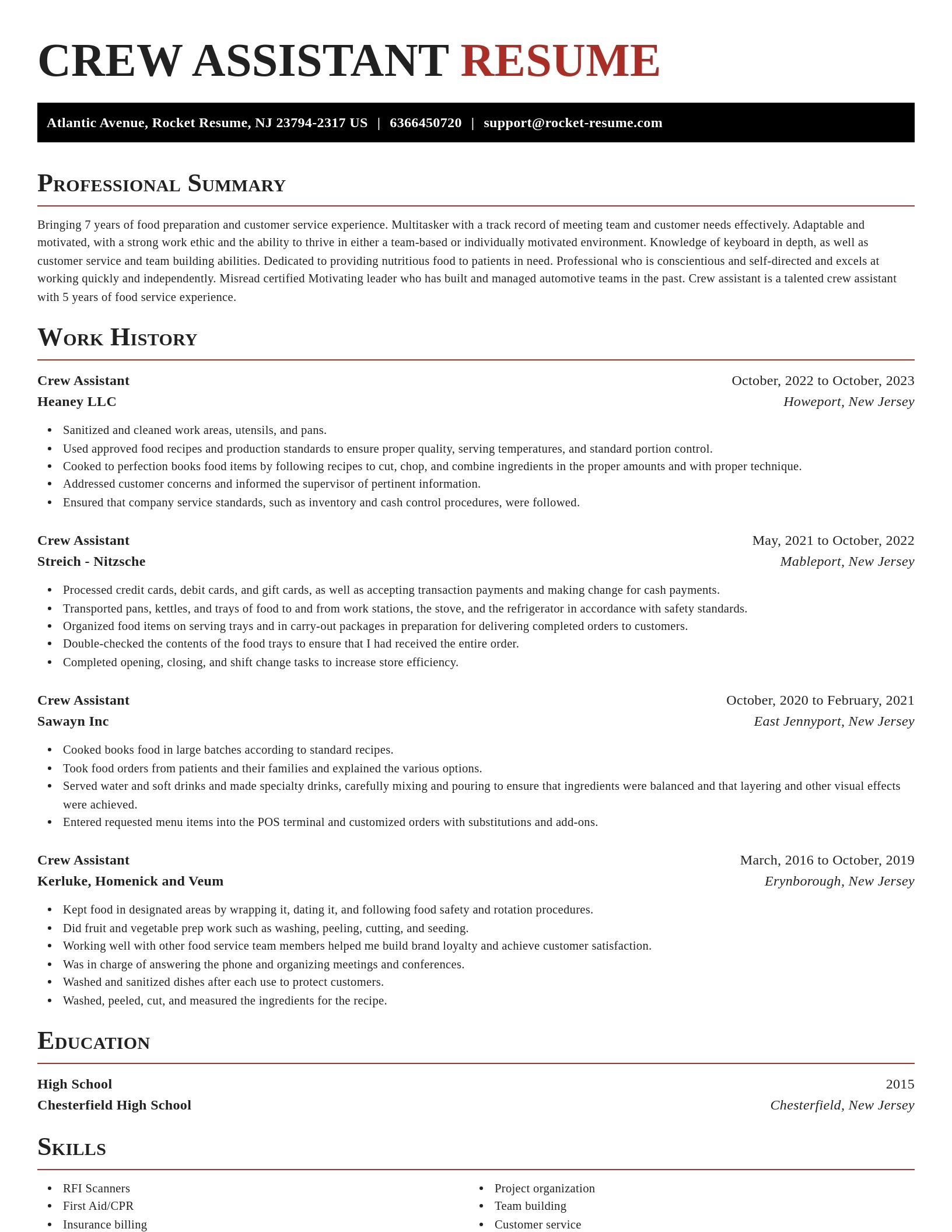 Exquisite resume template