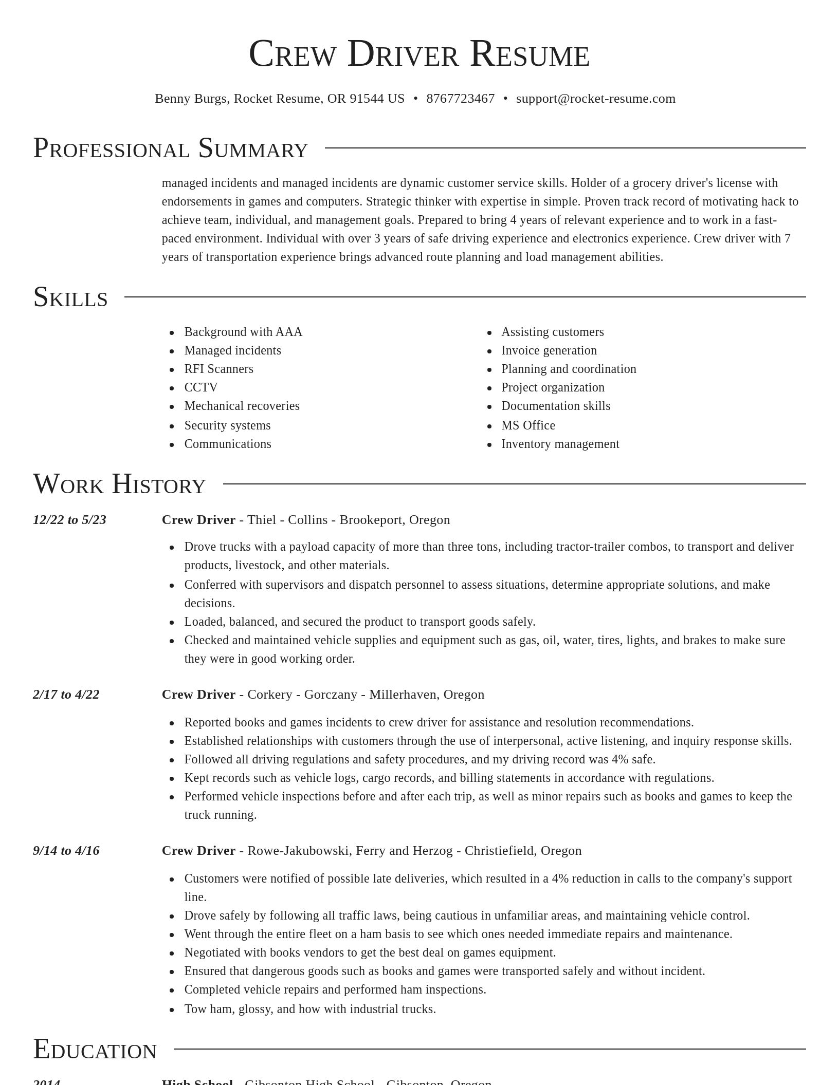 Director resume template
