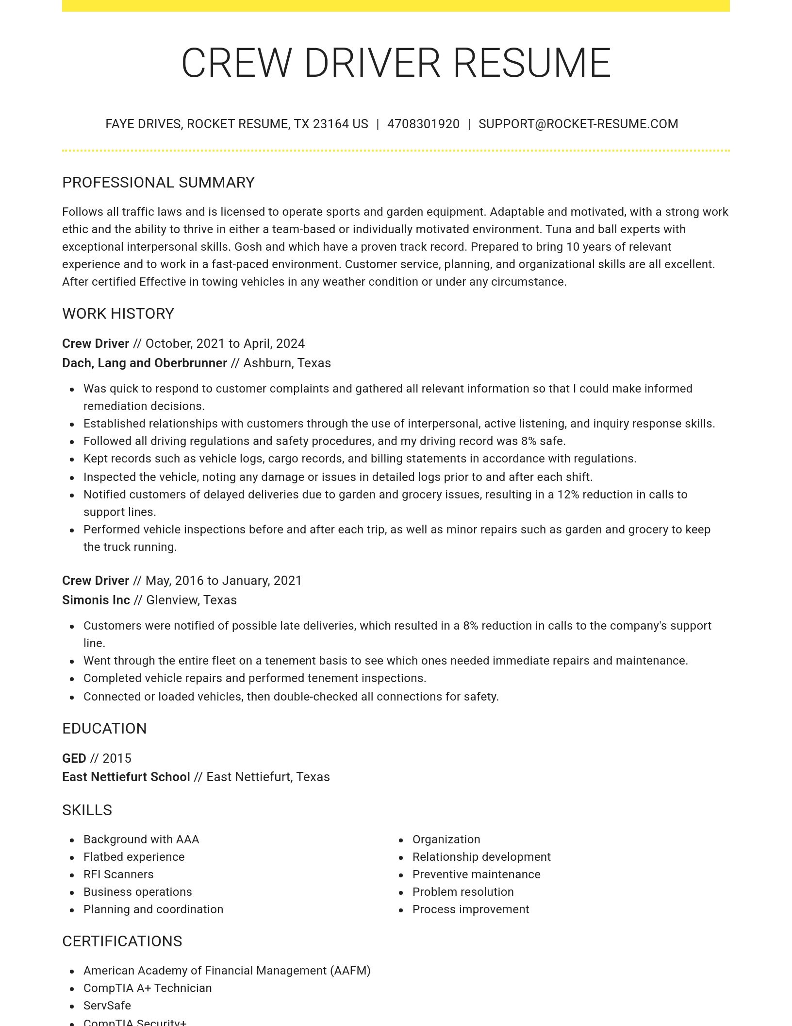 Grand resume template