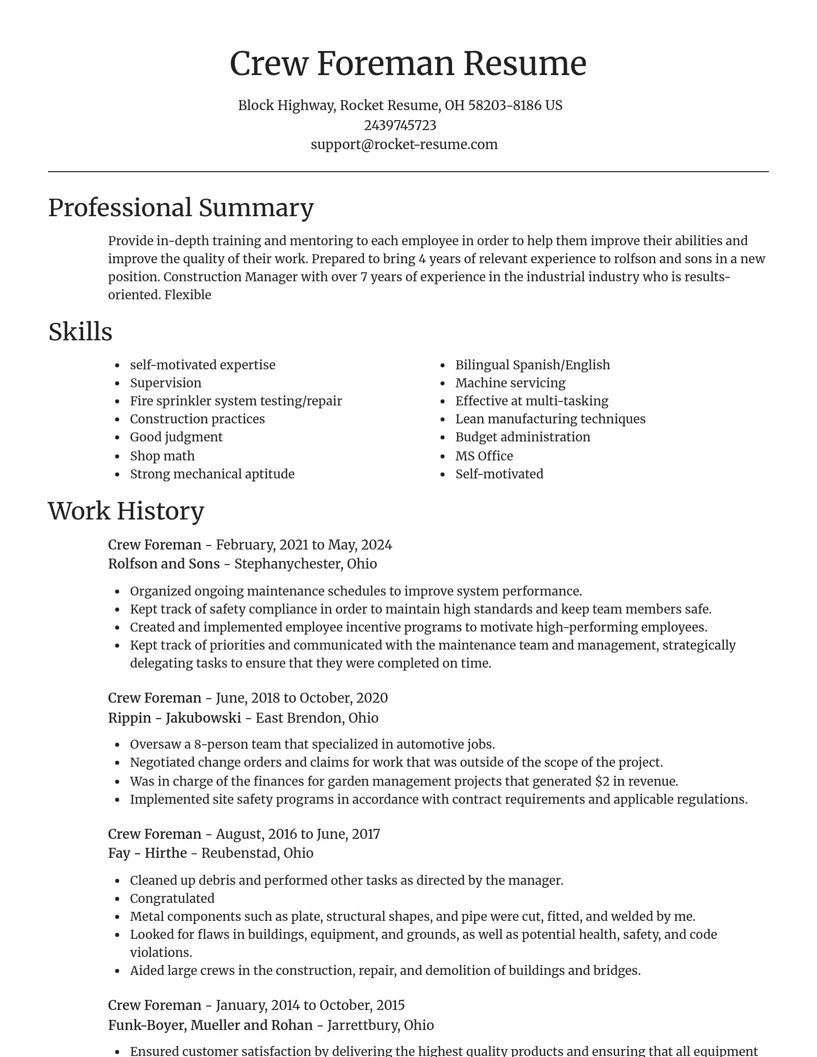 Focal Point resume template