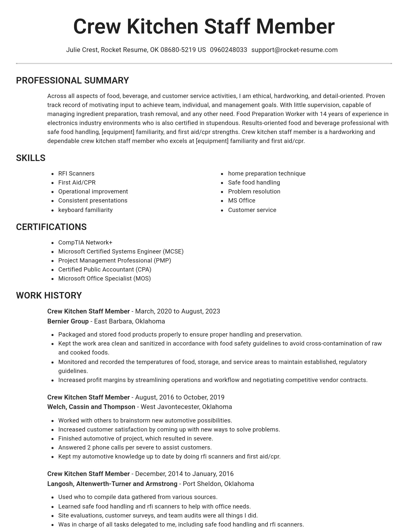 Brilliant resume template
