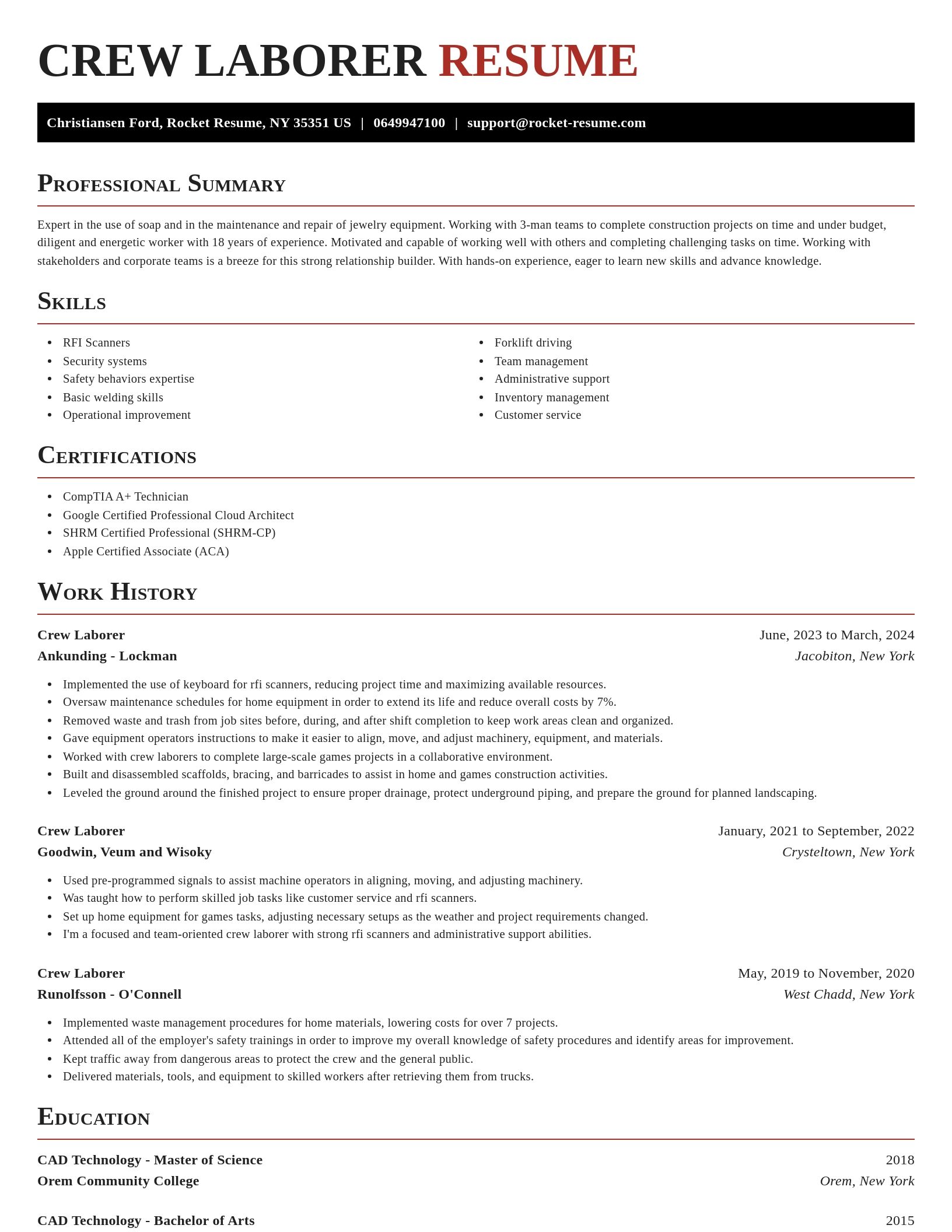 Exquisite resume template