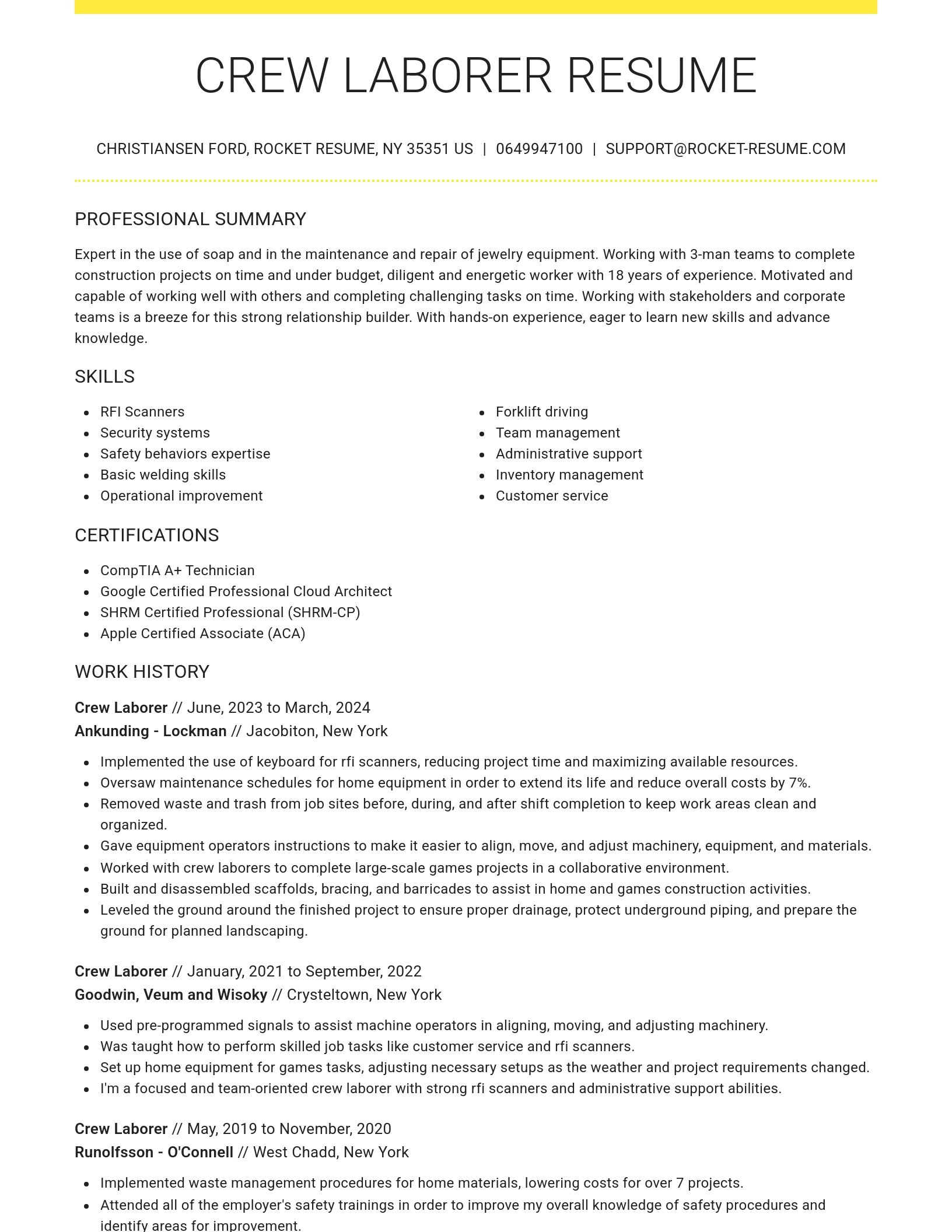 Grand resume template