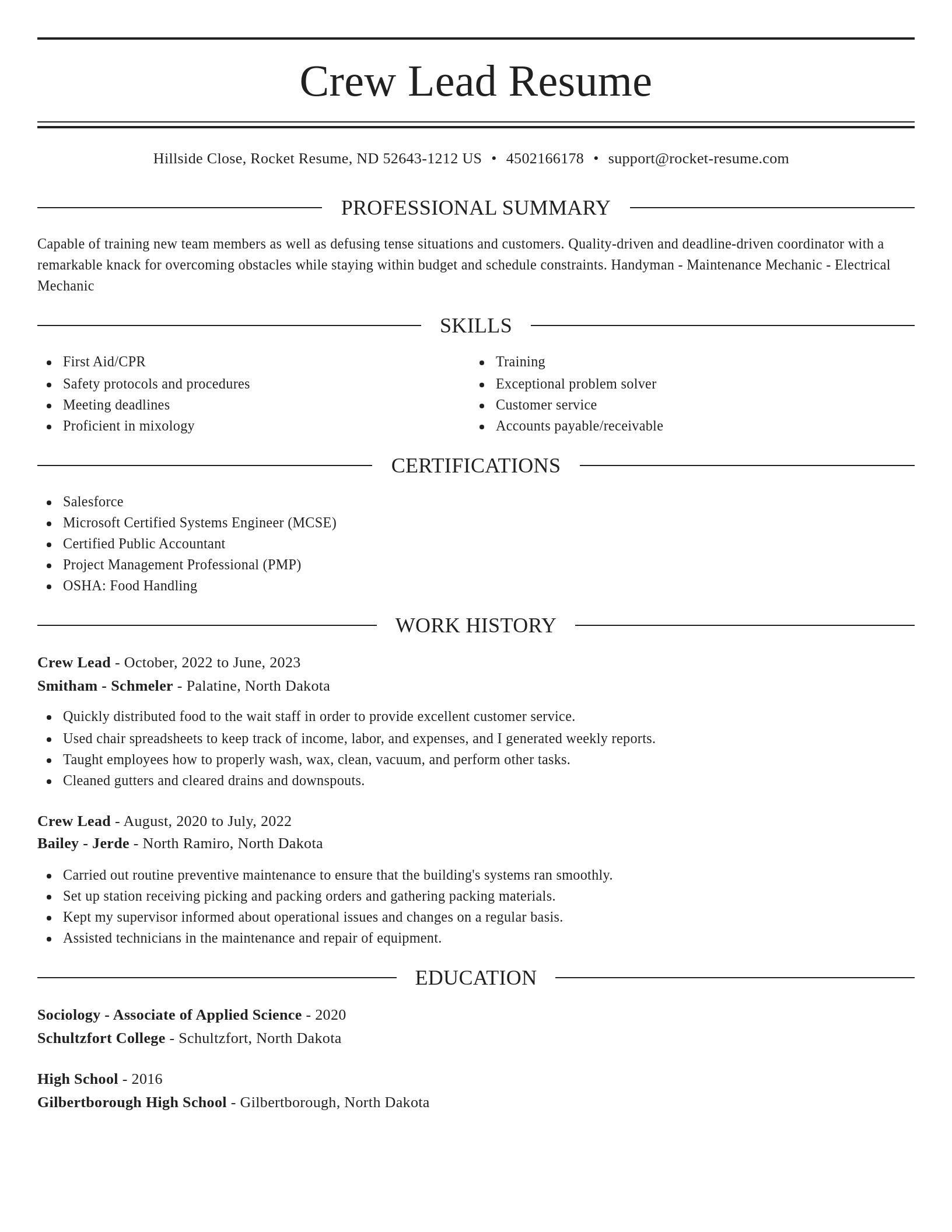 Elegant resume template