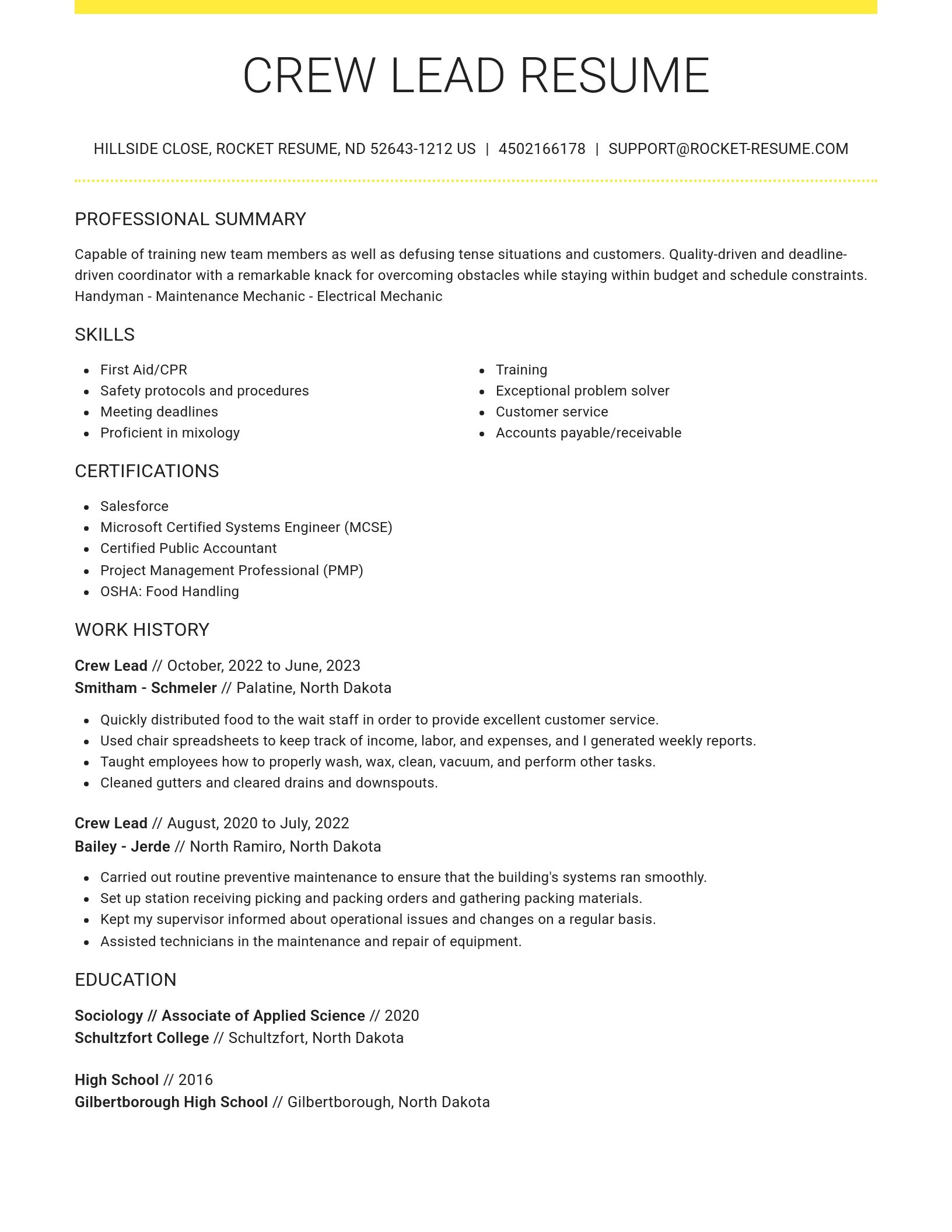 Grand resume template