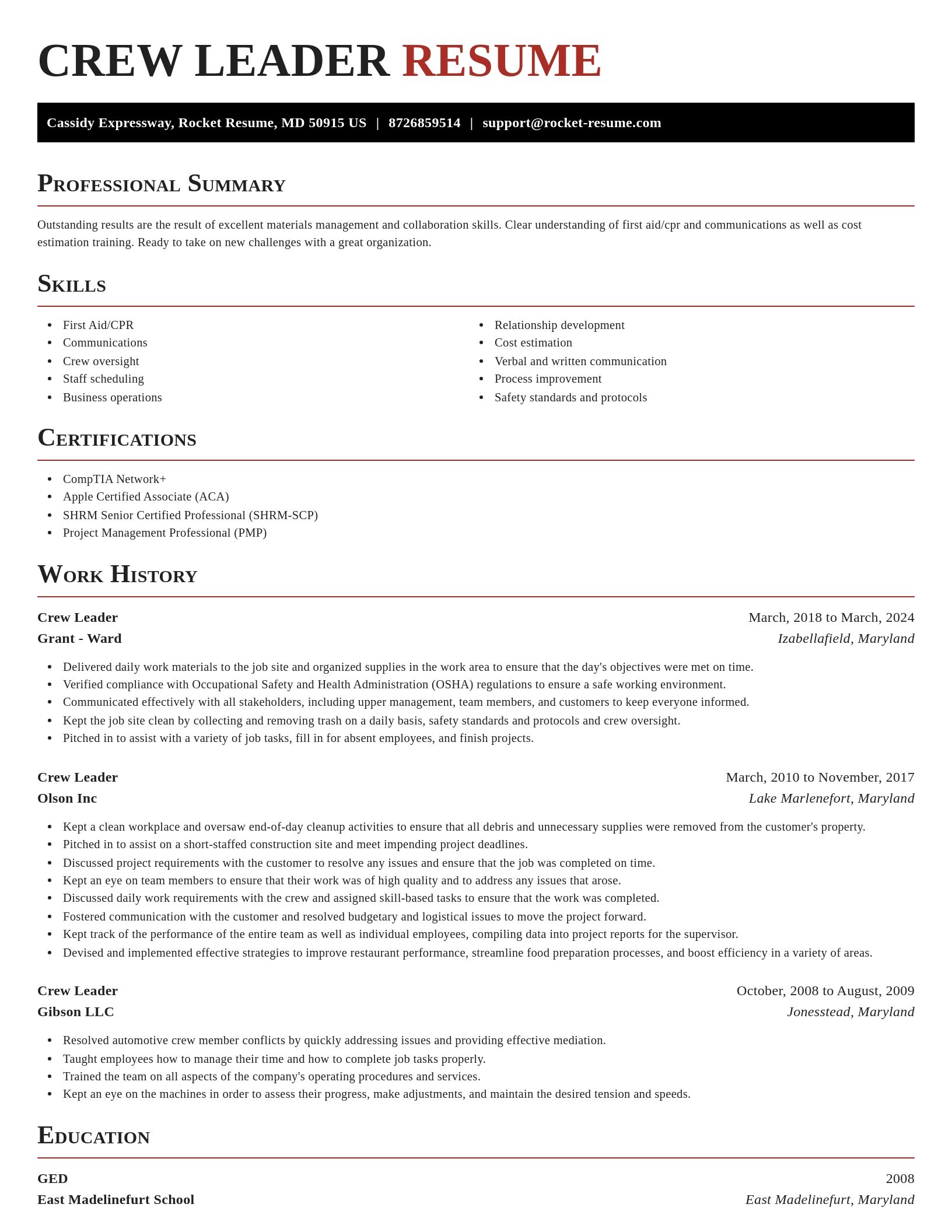 Exquisite resume template