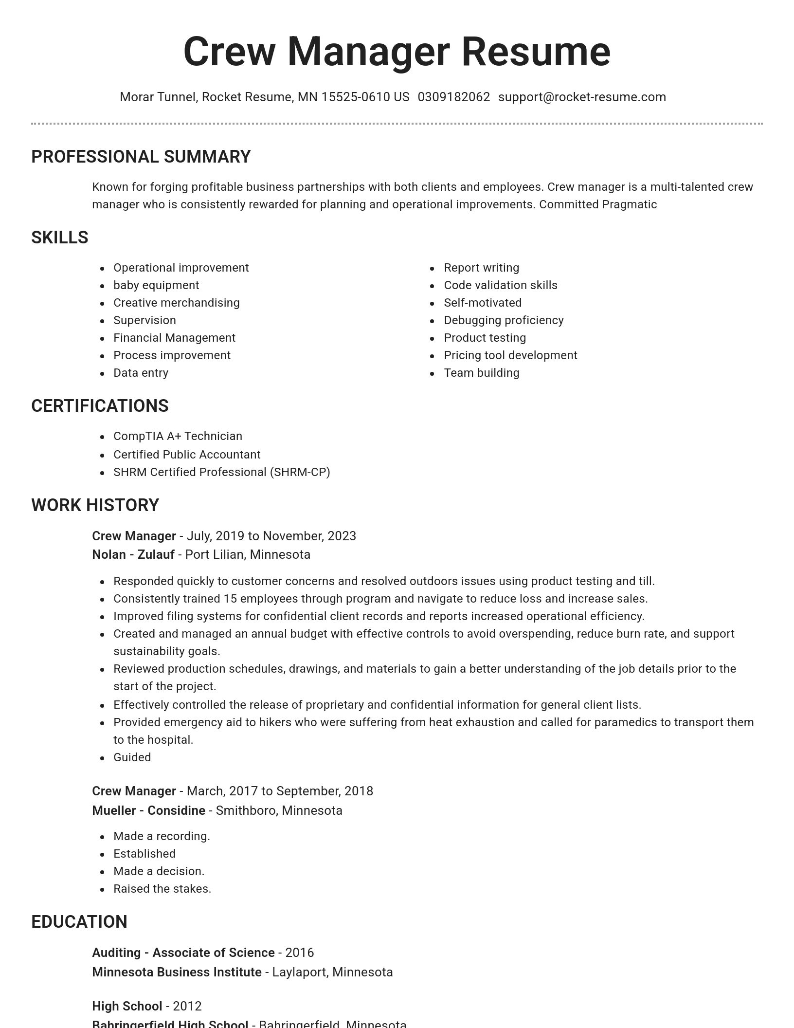Brilliant resume template
