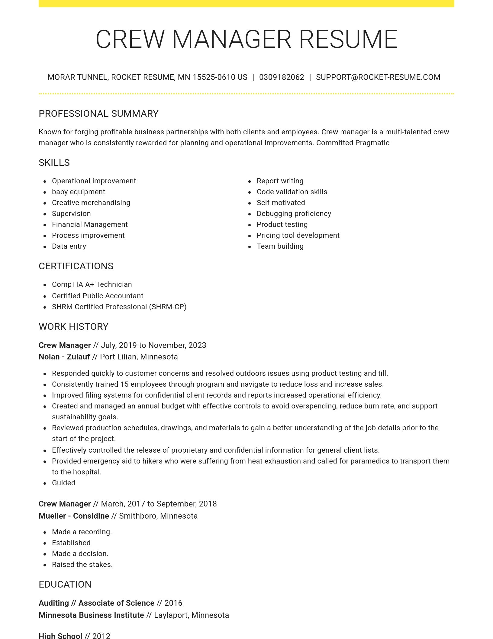 Grand resume template