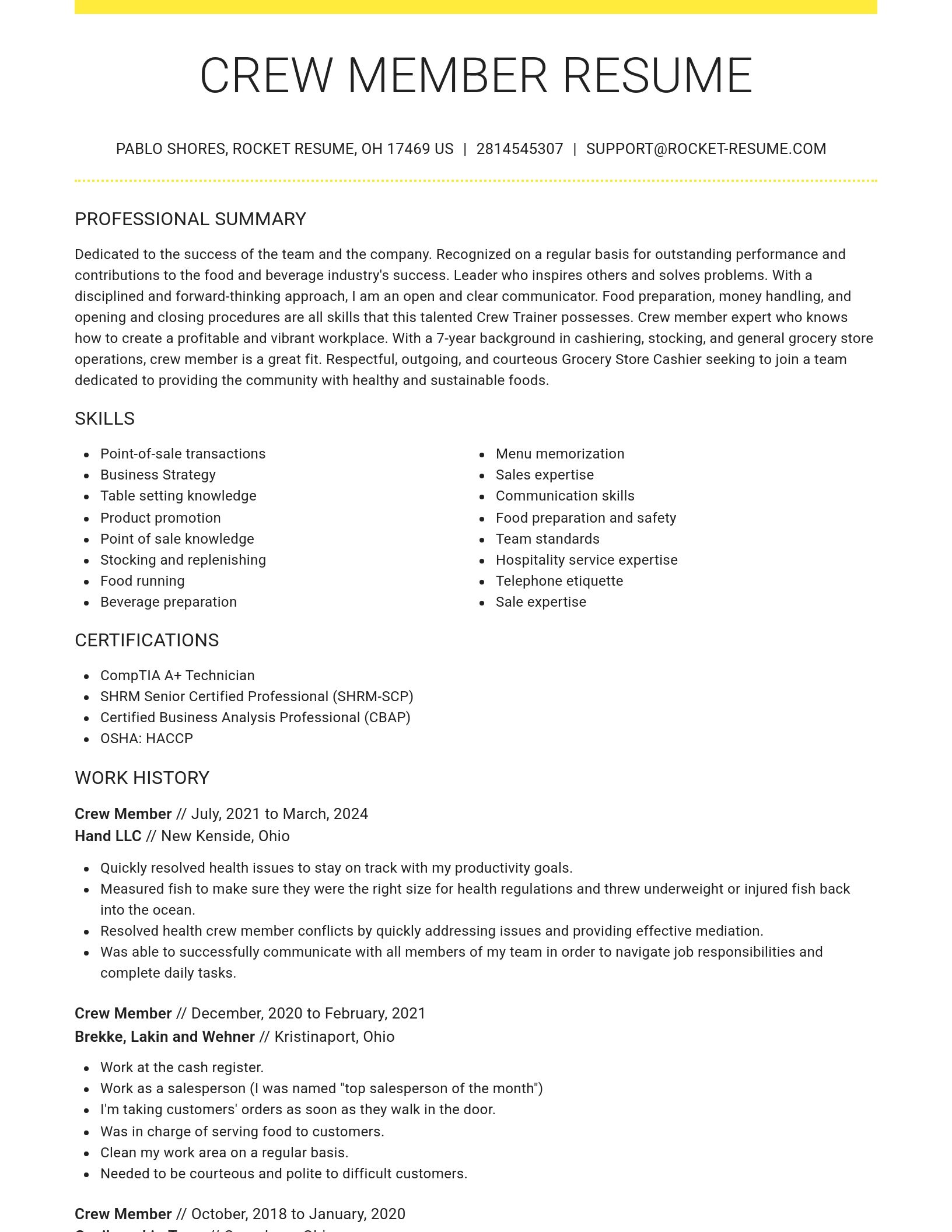 Grand resume template