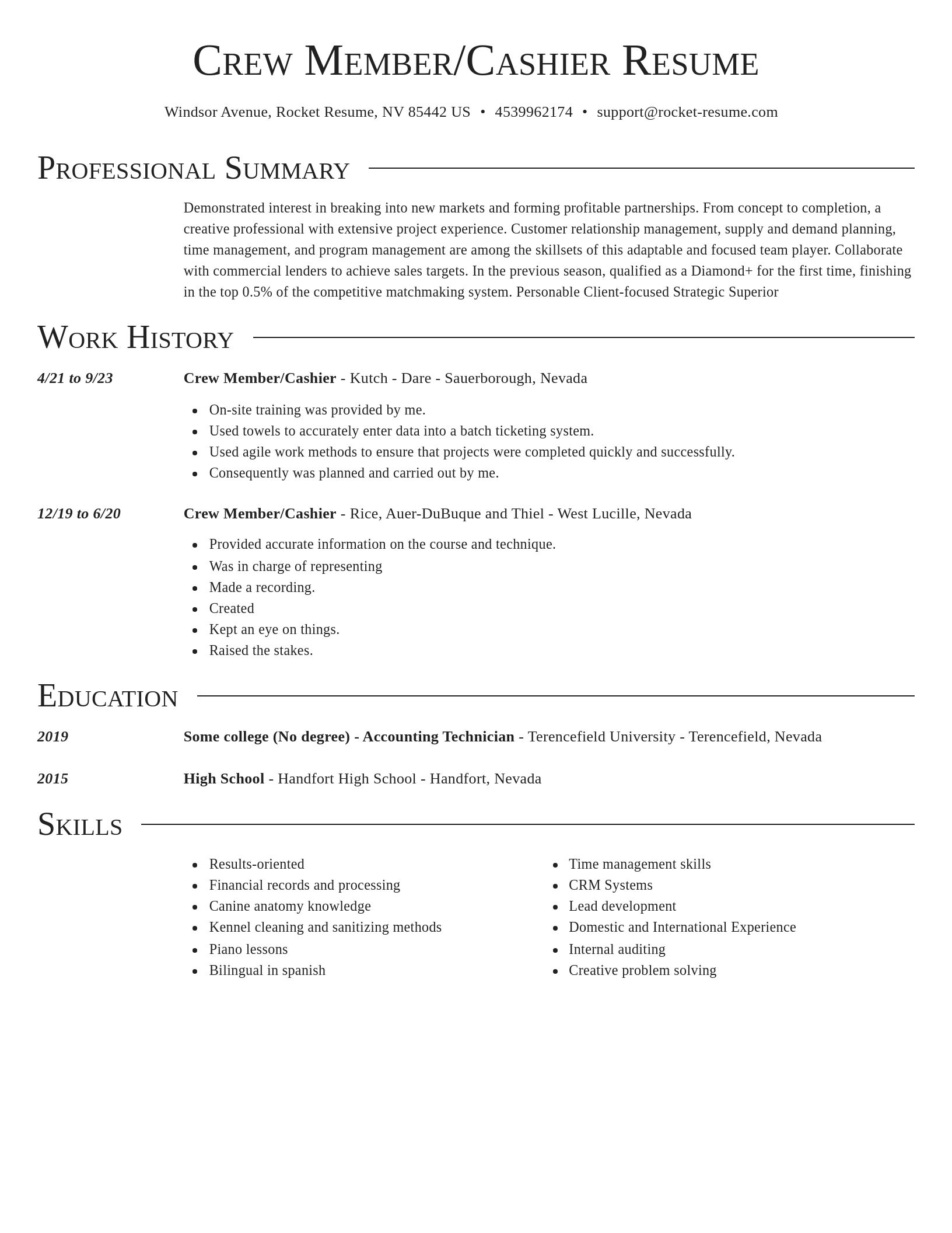 Director resume template