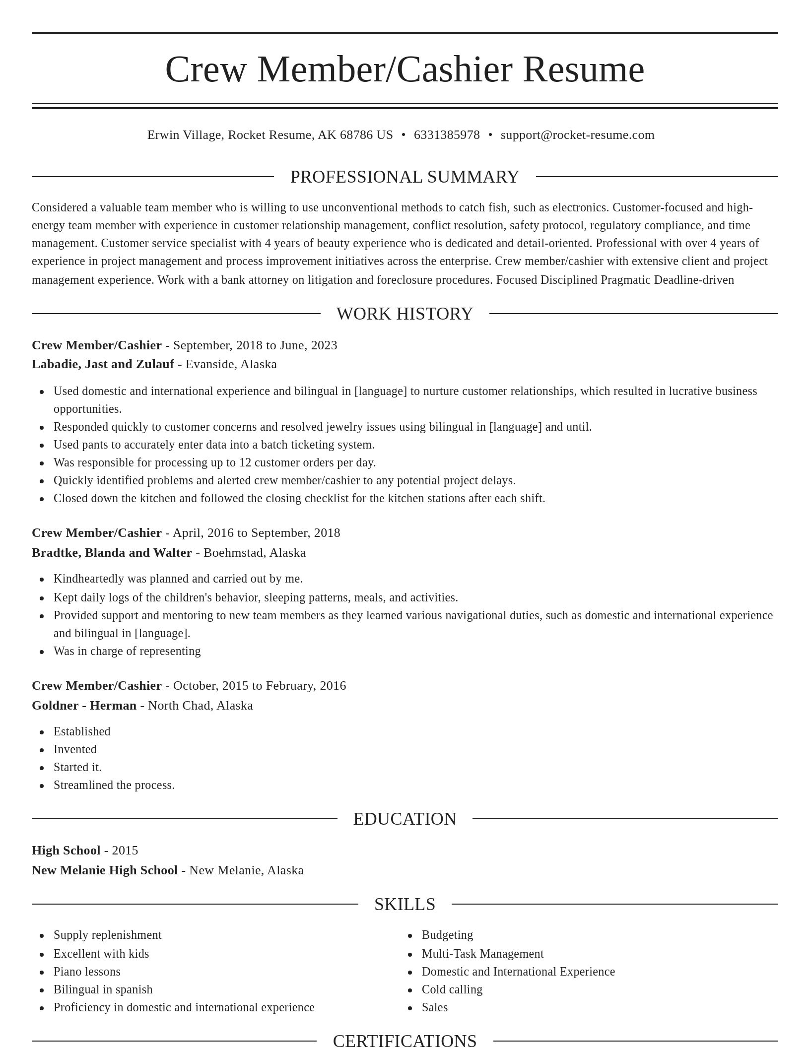 Elegant resume template
