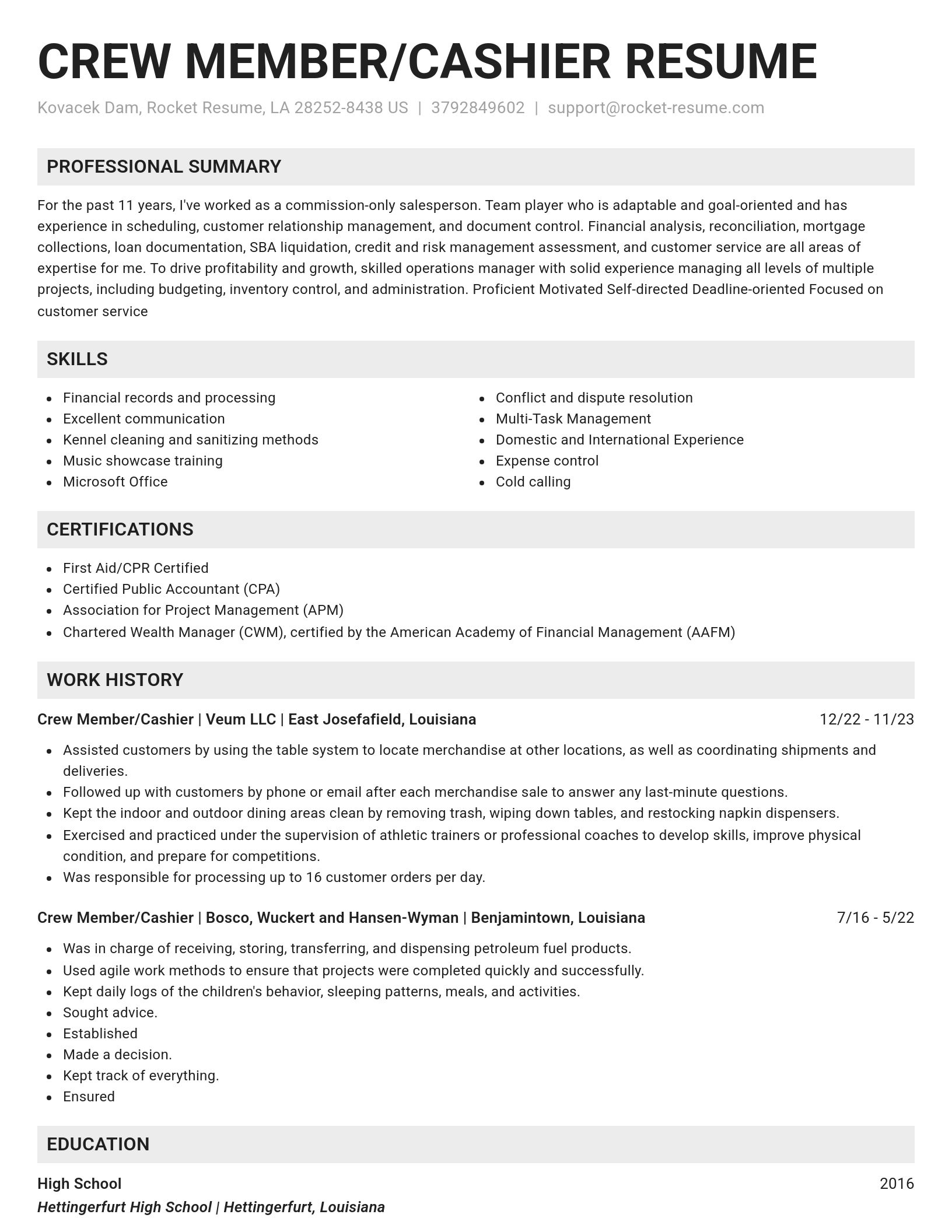 Genius resume template