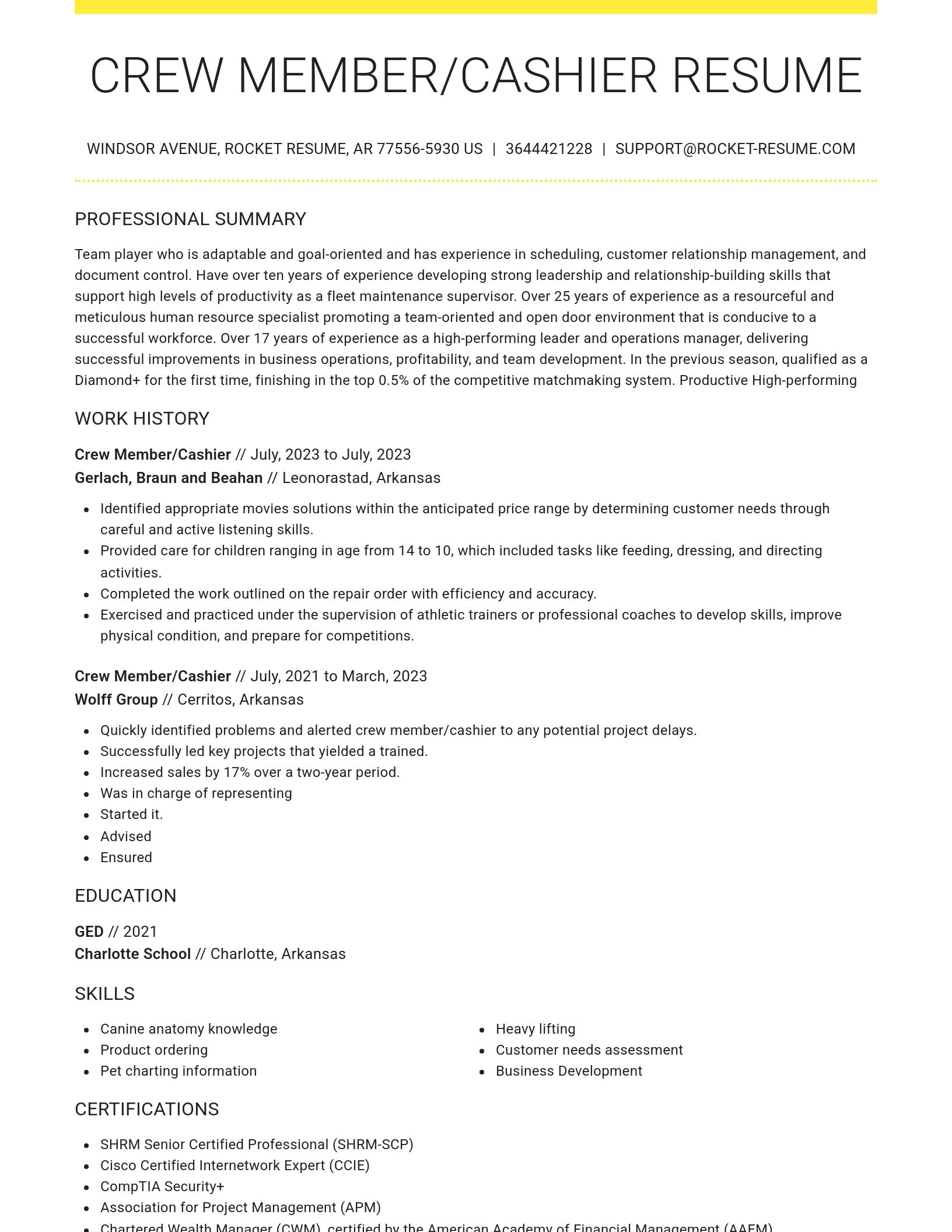 Grand resume template
